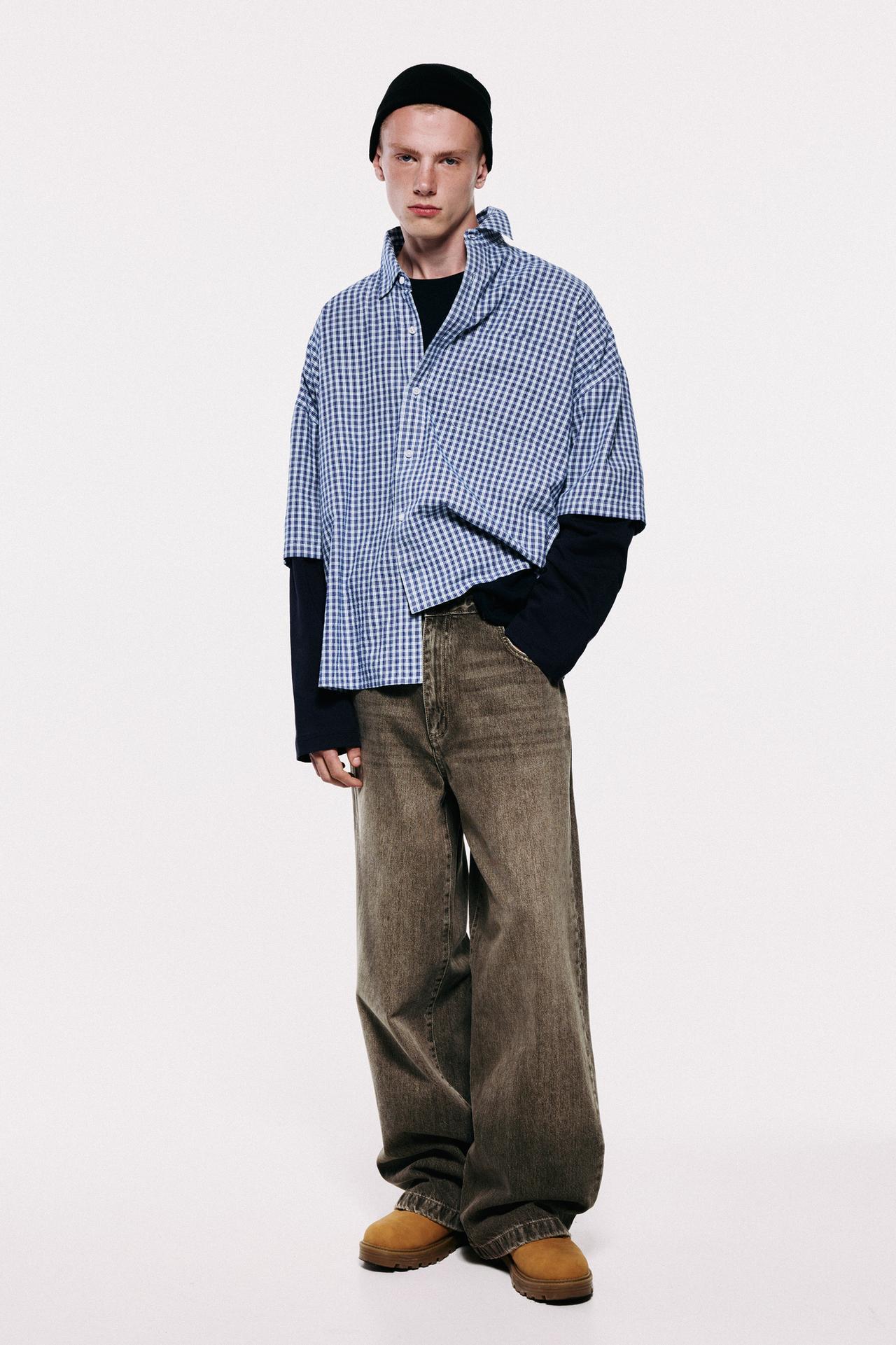 Wide-leg jeans — Brown