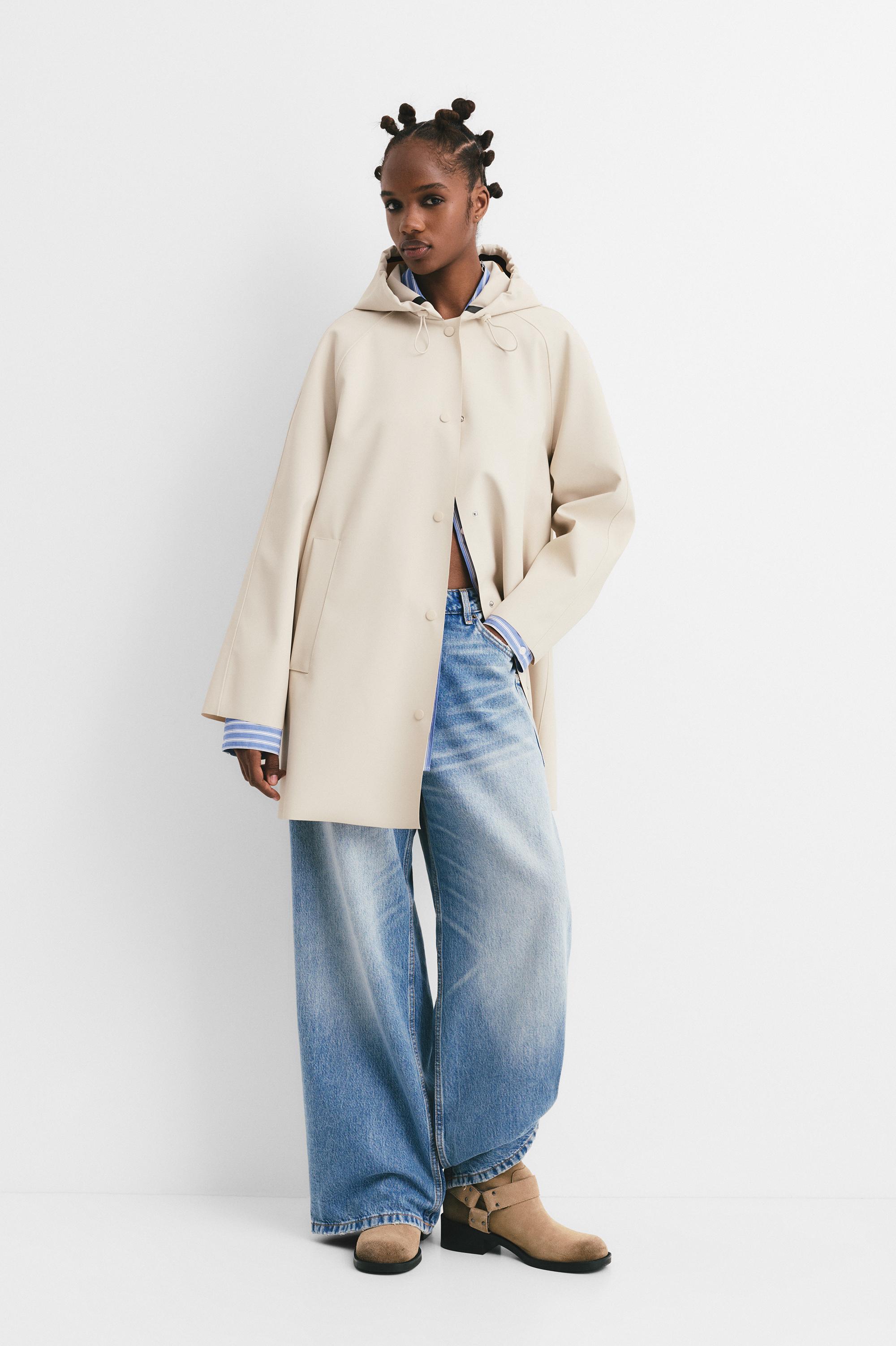 Wasserfester Regenmantel Mit Gummiertem Finish