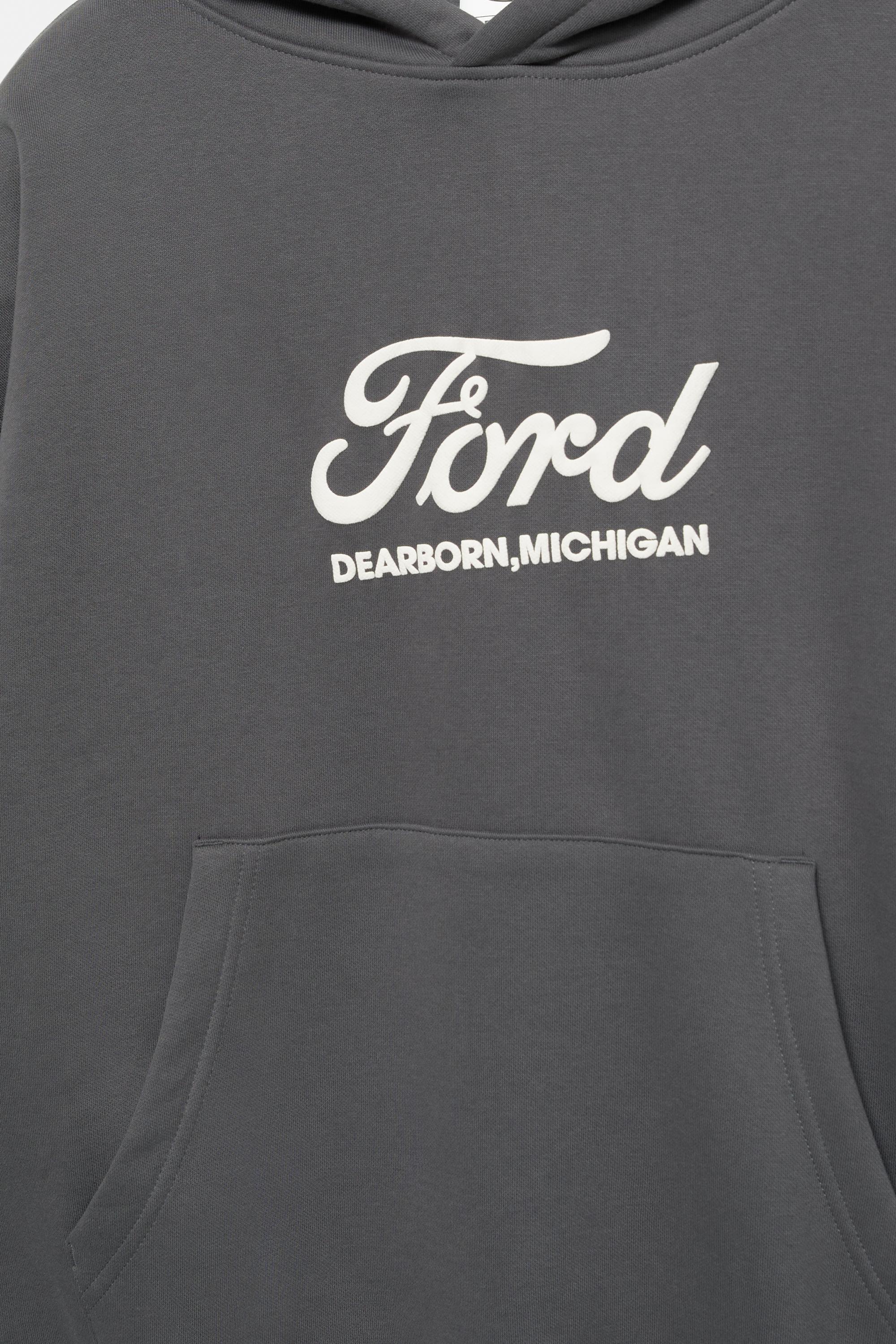 Kapüşonlu Ford sweatshirt - Görsel 7
