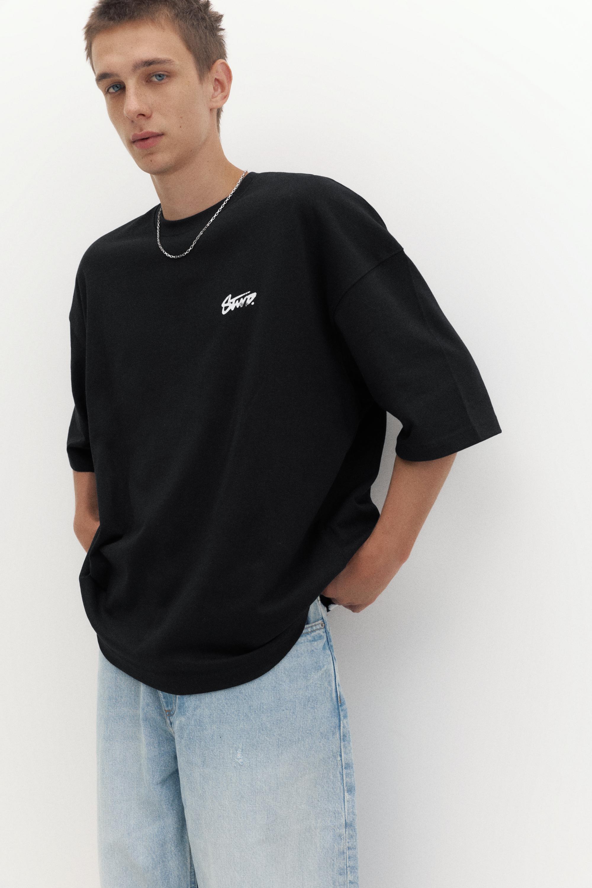 Oversize STWD T-shirt — Black