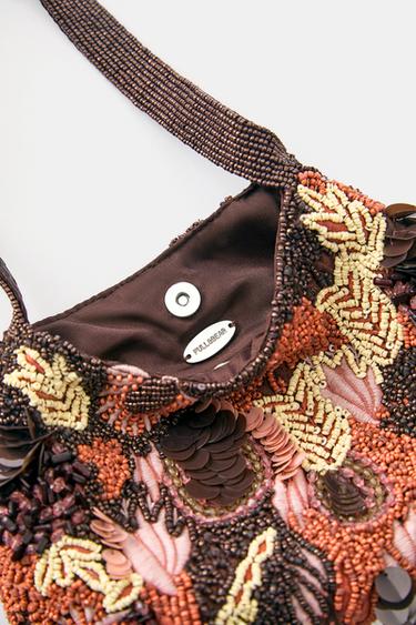 Beaded shoulder bag — Orange 6
