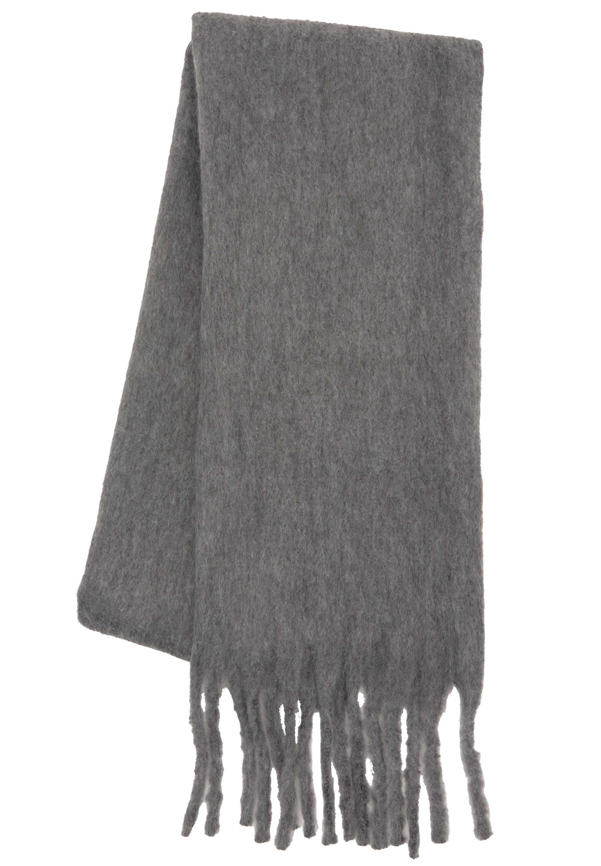 Maxi mohair-effect scarf — Anthracite grey