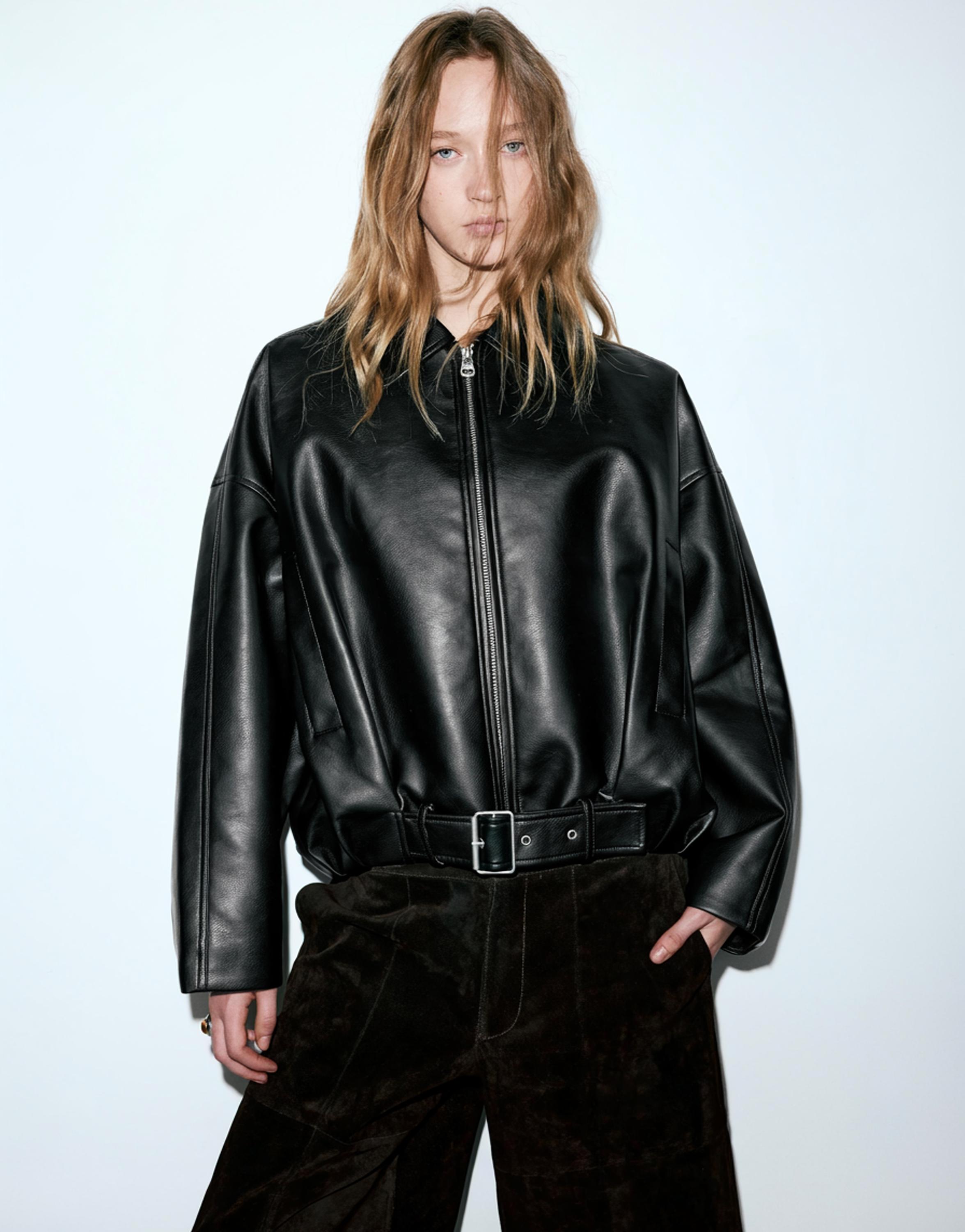 Suni deri balon ceket - Görsel 35