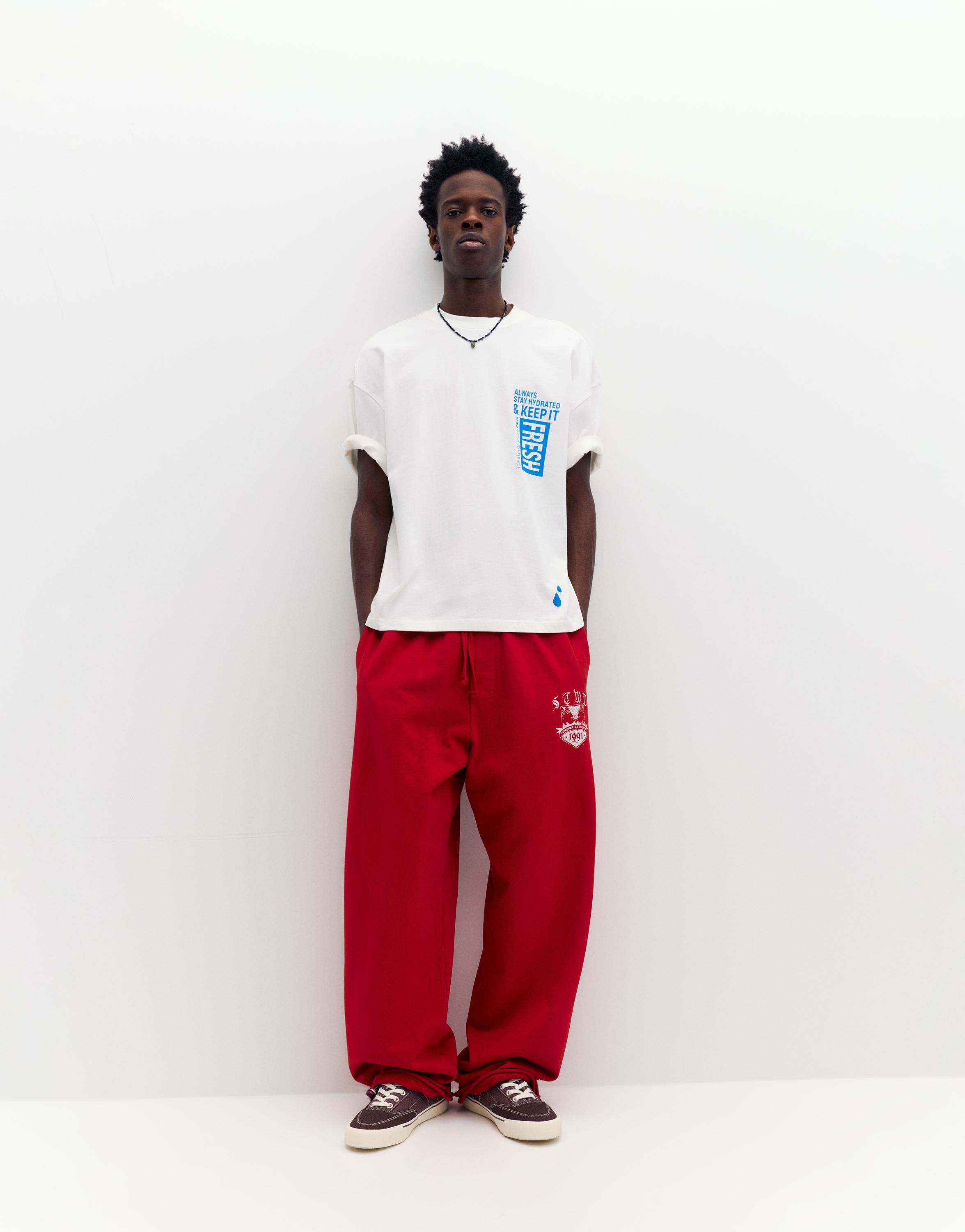 Kısa kollu grafik baskılı t-shirt - Görsel 21
