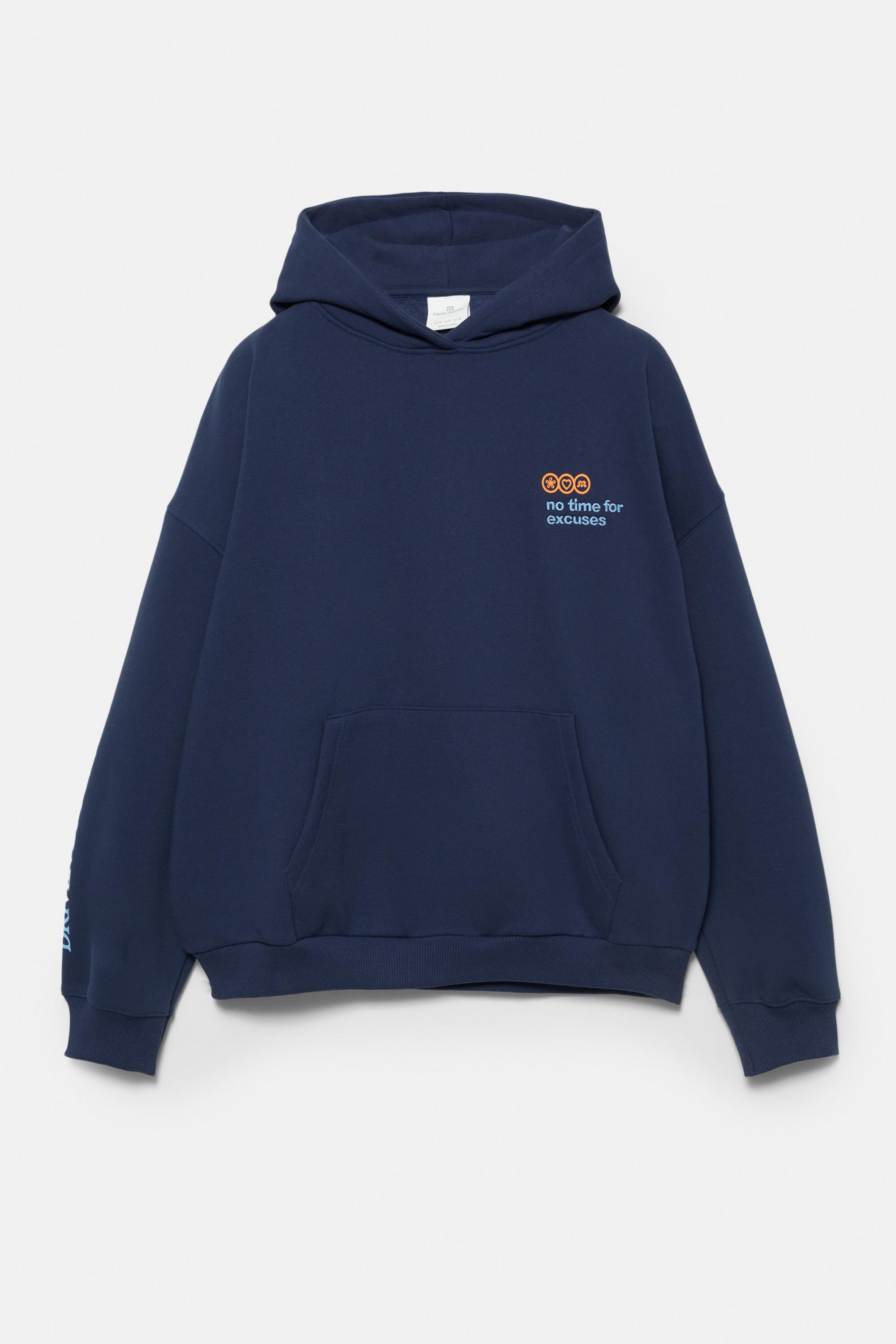 Graphic hoodie — Navy