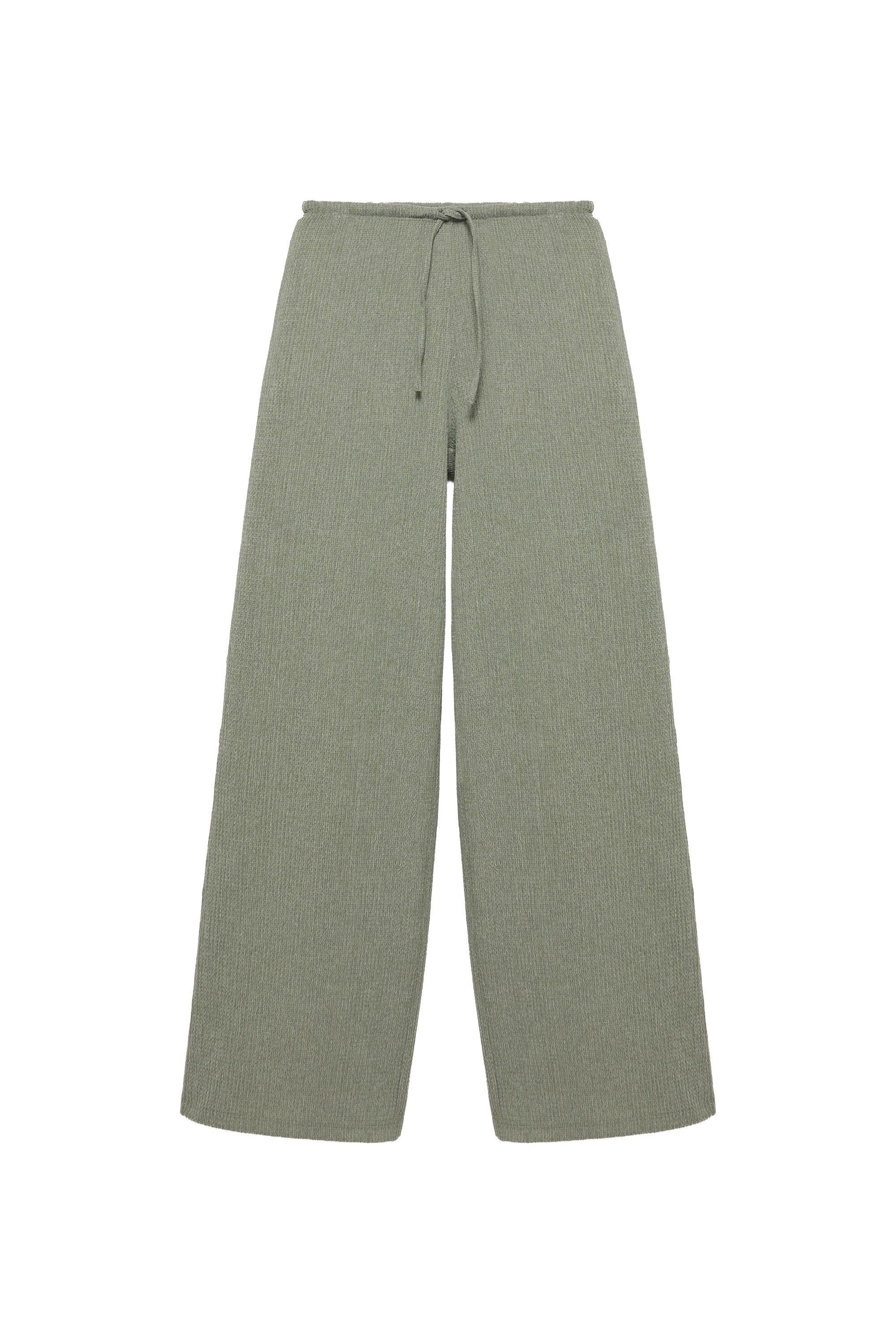 Pantalon wide leg bambula