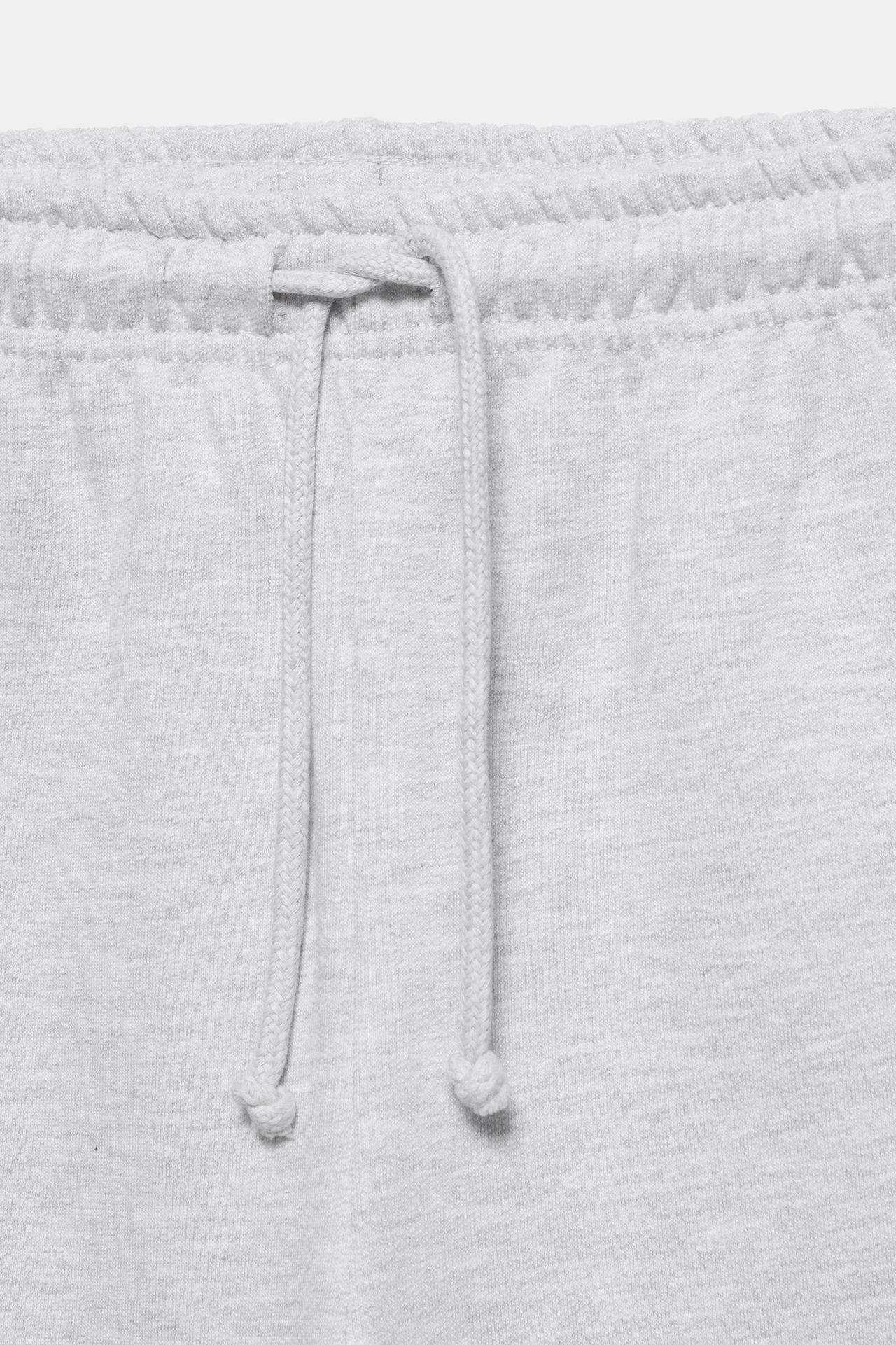 Wide-leg jogger trousers — Grey marl