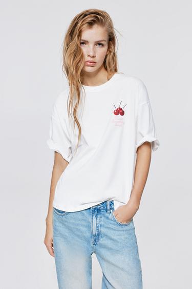 Oversize cake and cherry graphic T-shirt — Ice 1
