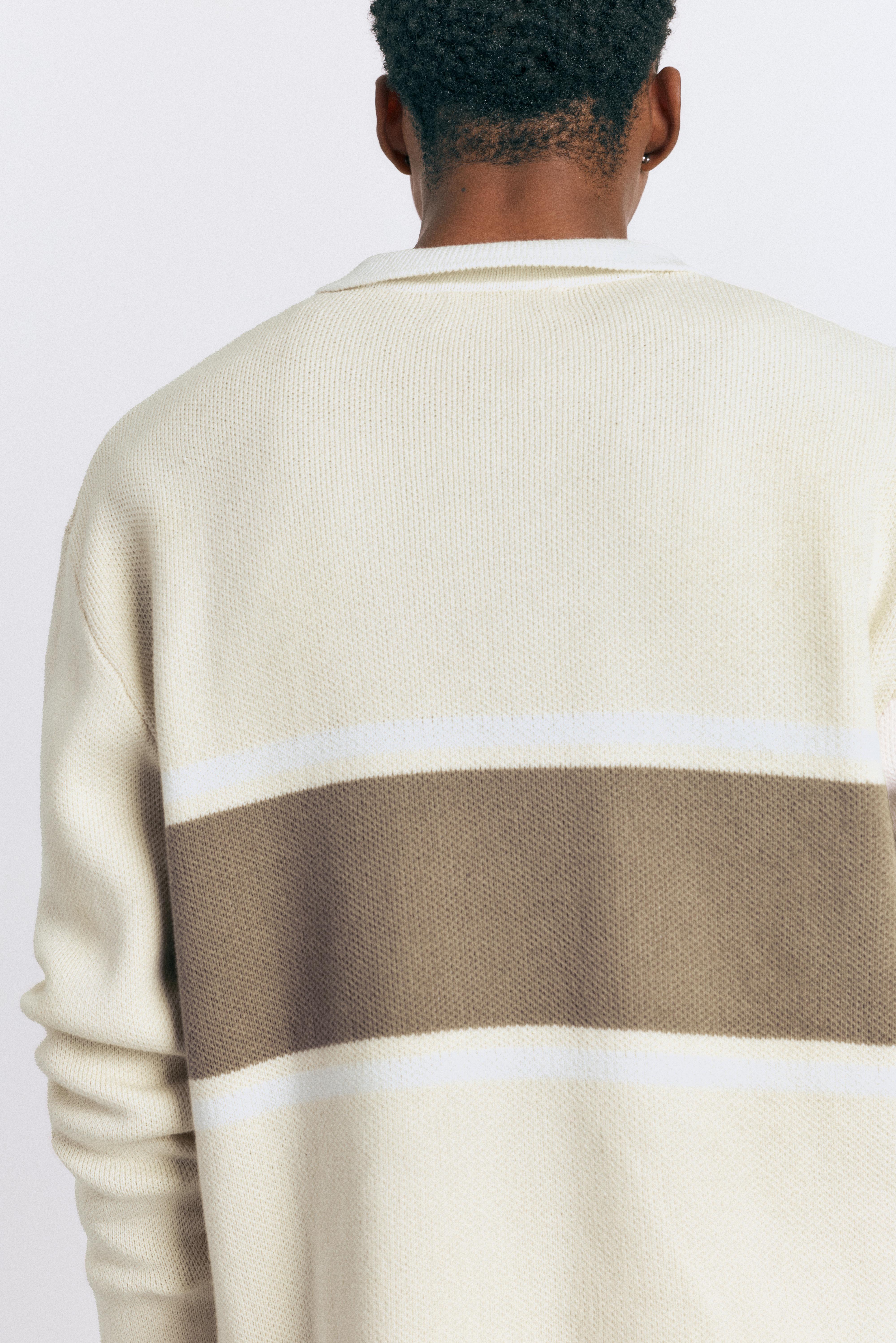 Fermuar detaylı örme polo - Görsel 11