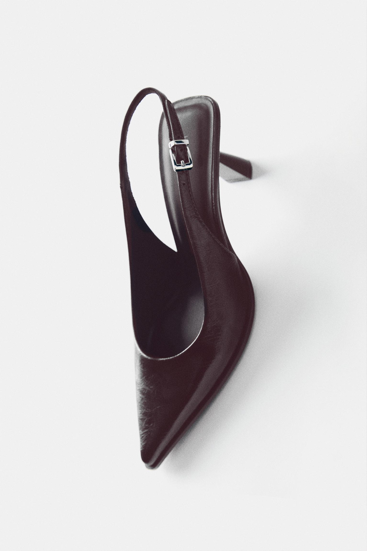 Slingback high heels — Brown