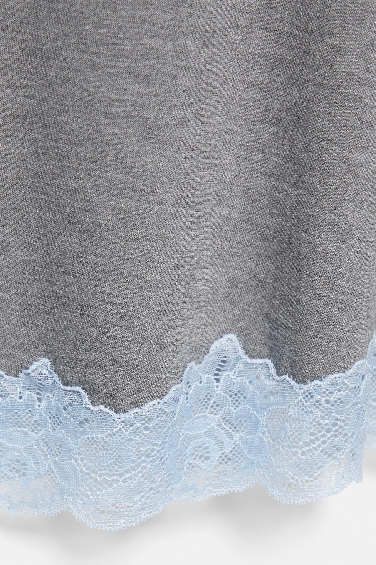 Contrast camisole mini skirt — Grey marl