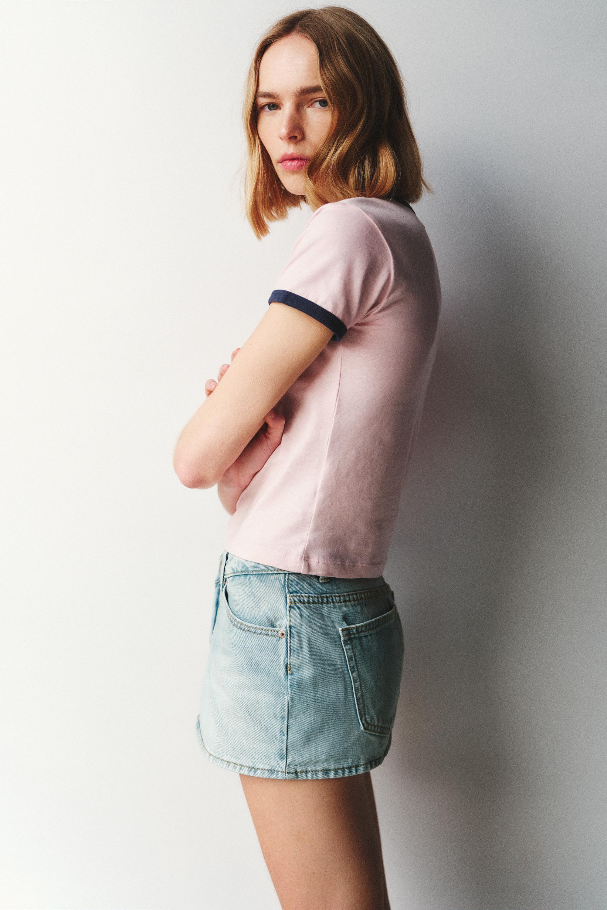 Çapraz belli kot şort etek - Görsel 57