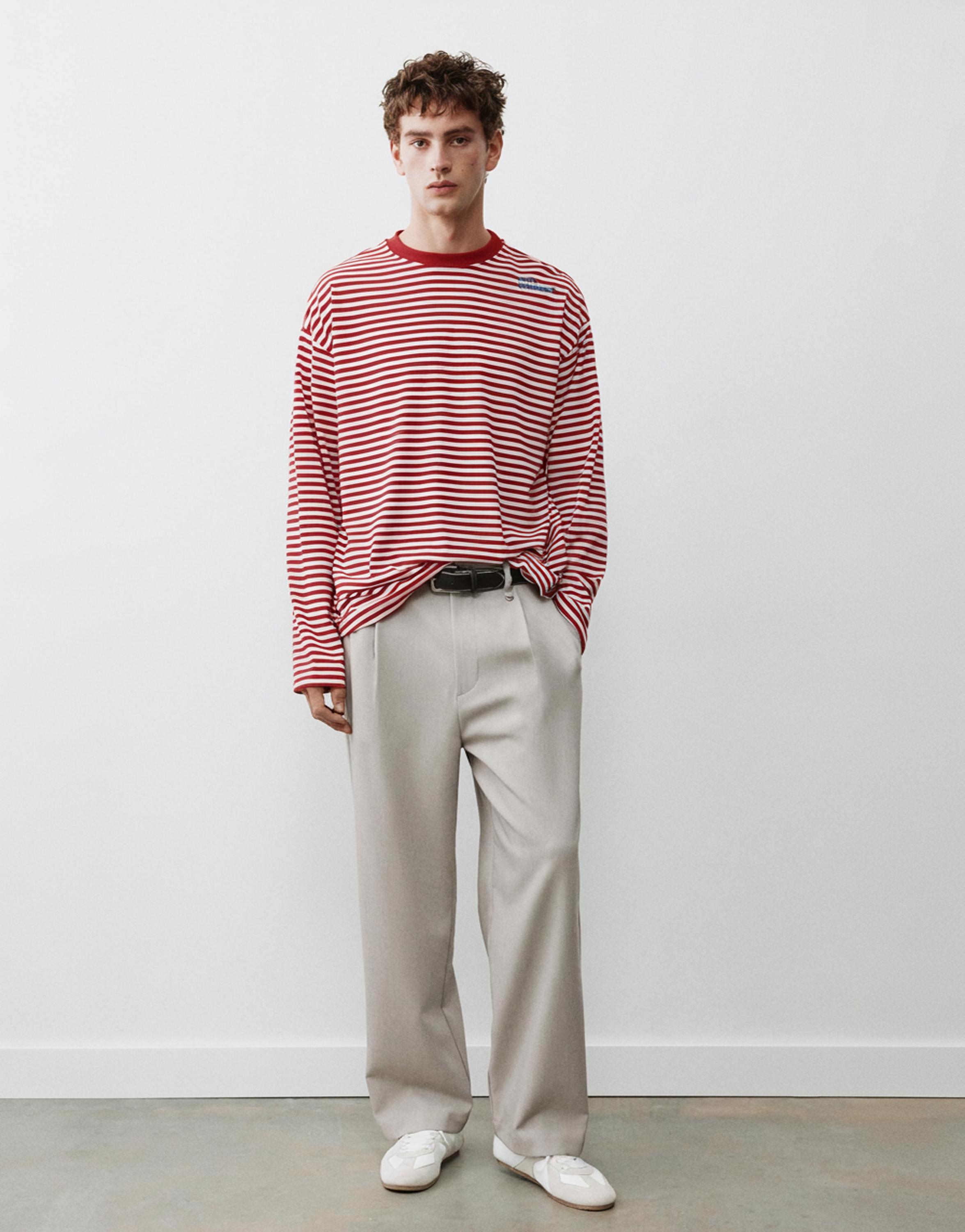Tailored darted trousers — Stone