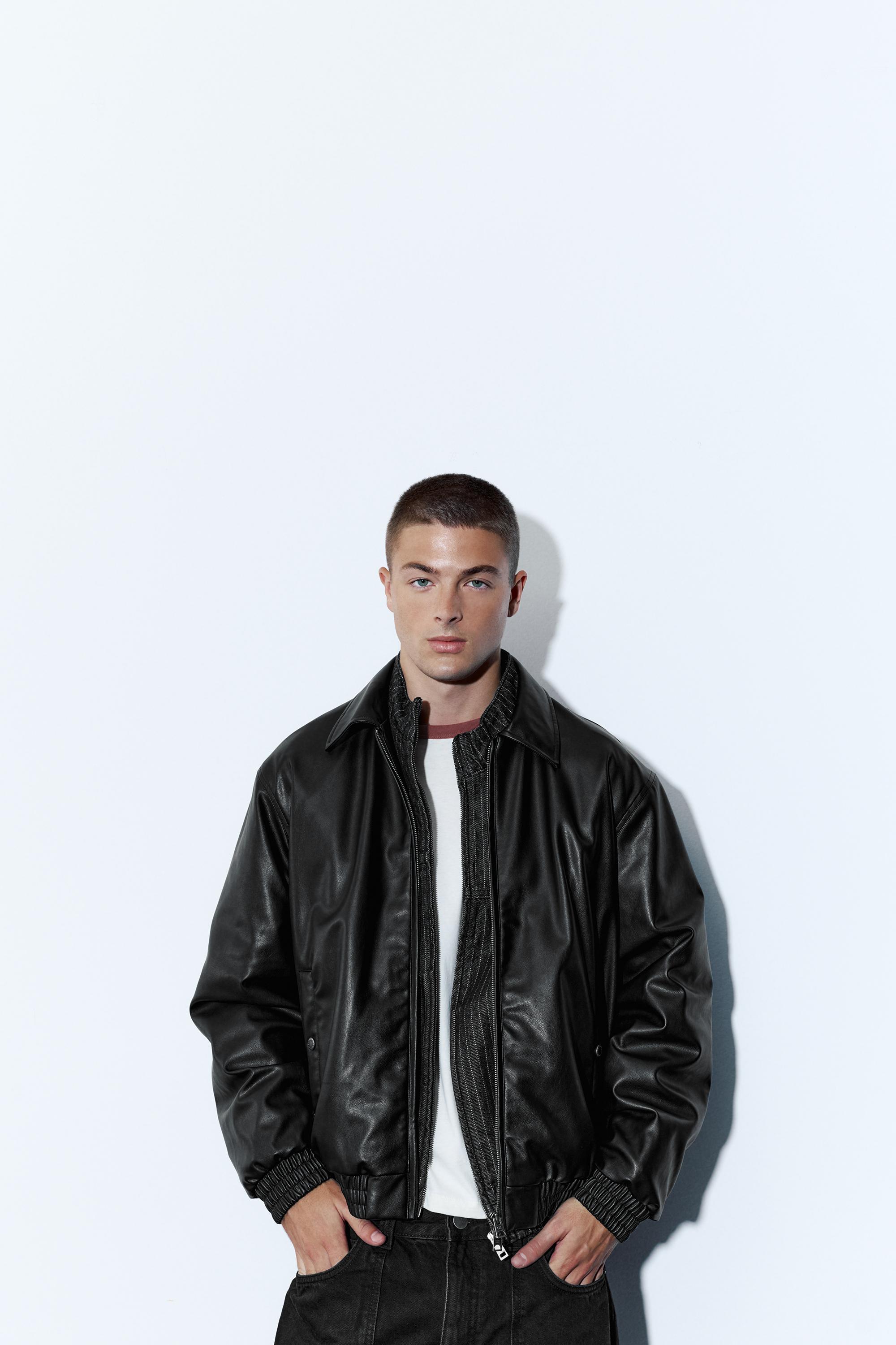 Pull&Bear Suni deri ceket görsel 2