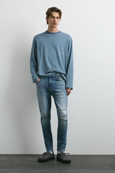 Ripped skinny jeans — Medium blue 1