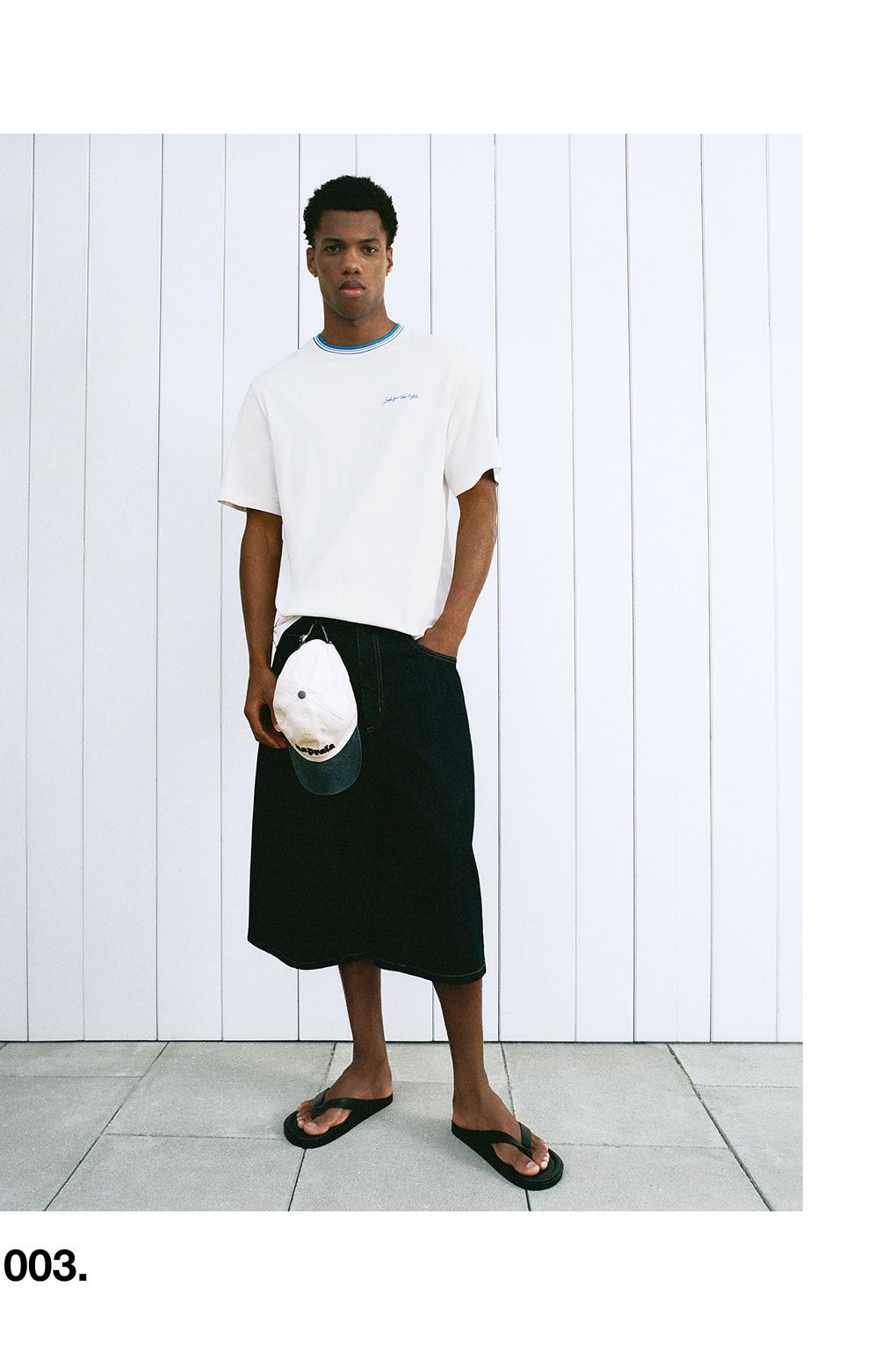 Embroidered slogan T-shirt — Off white