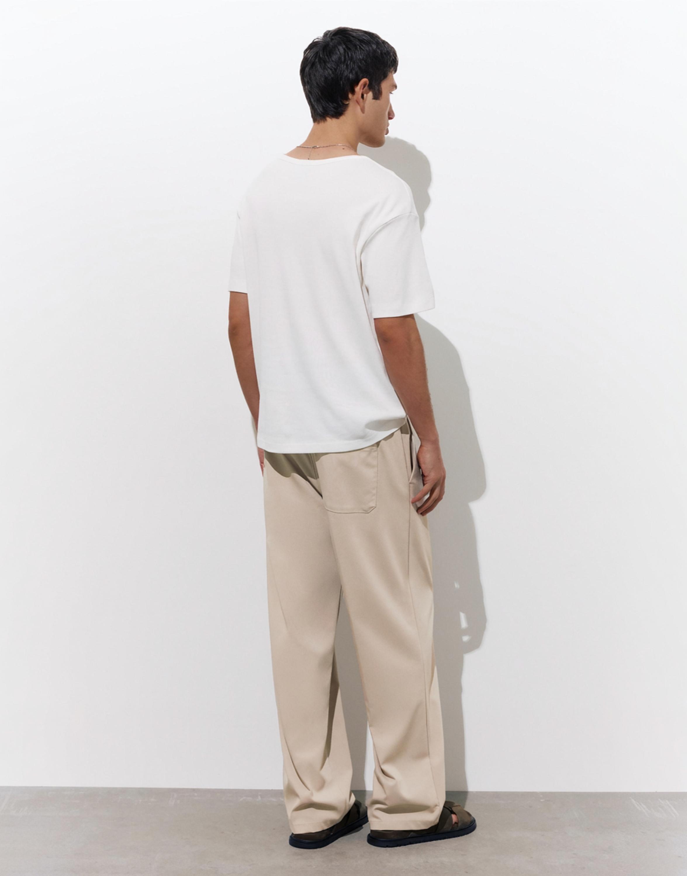 Pull&Bear Geniş paça tailored fit pantolon