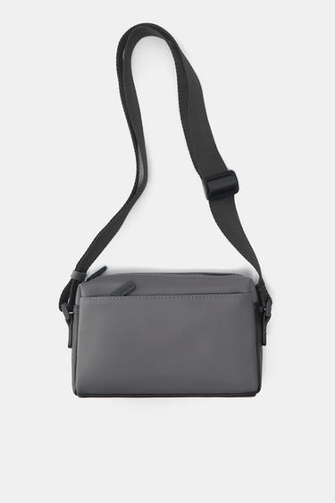 Rubberised crossbody bag — Grey 5