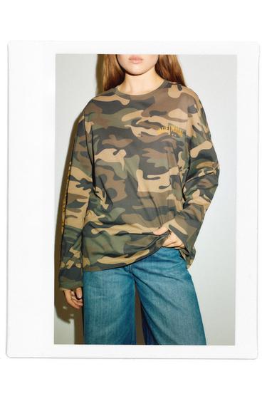 Oversize printed graphic T-shirt — Khaki 1