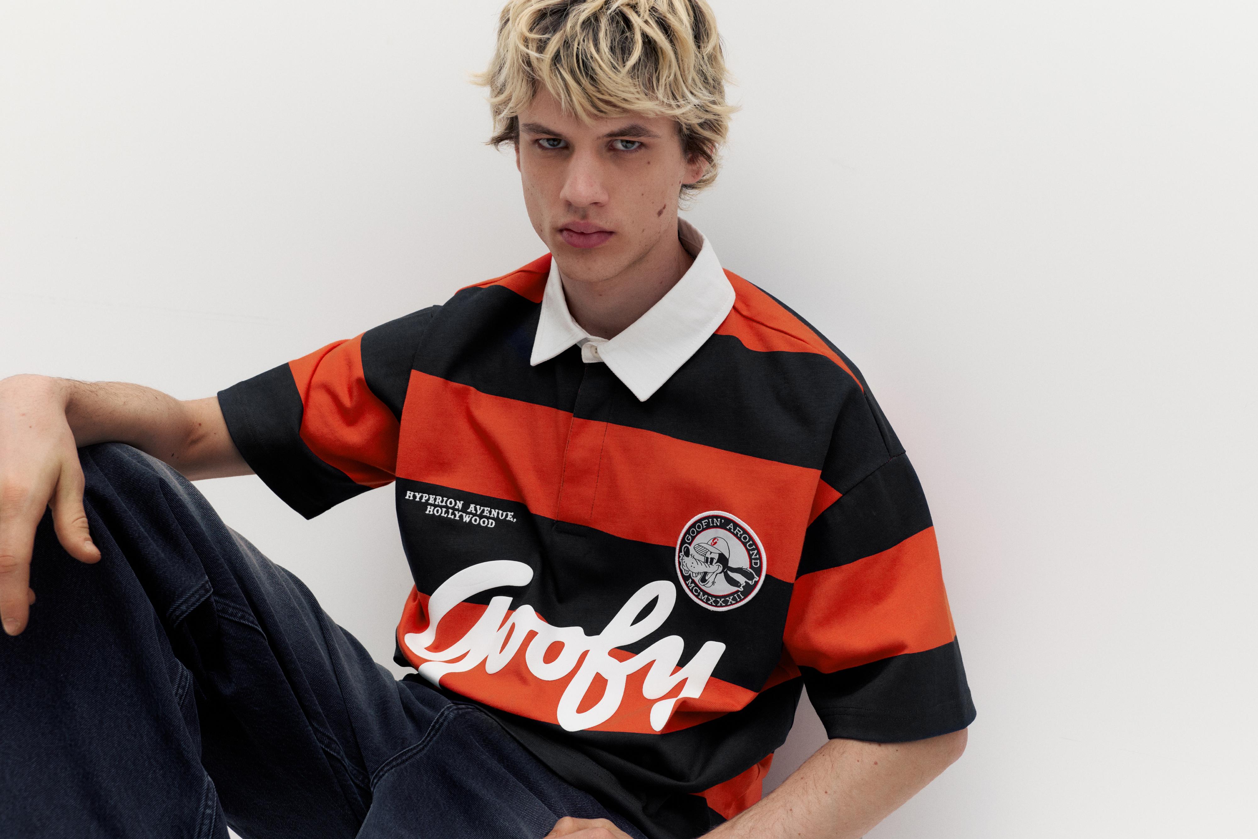 Goofy çizgili polo tişört - Görsel 19