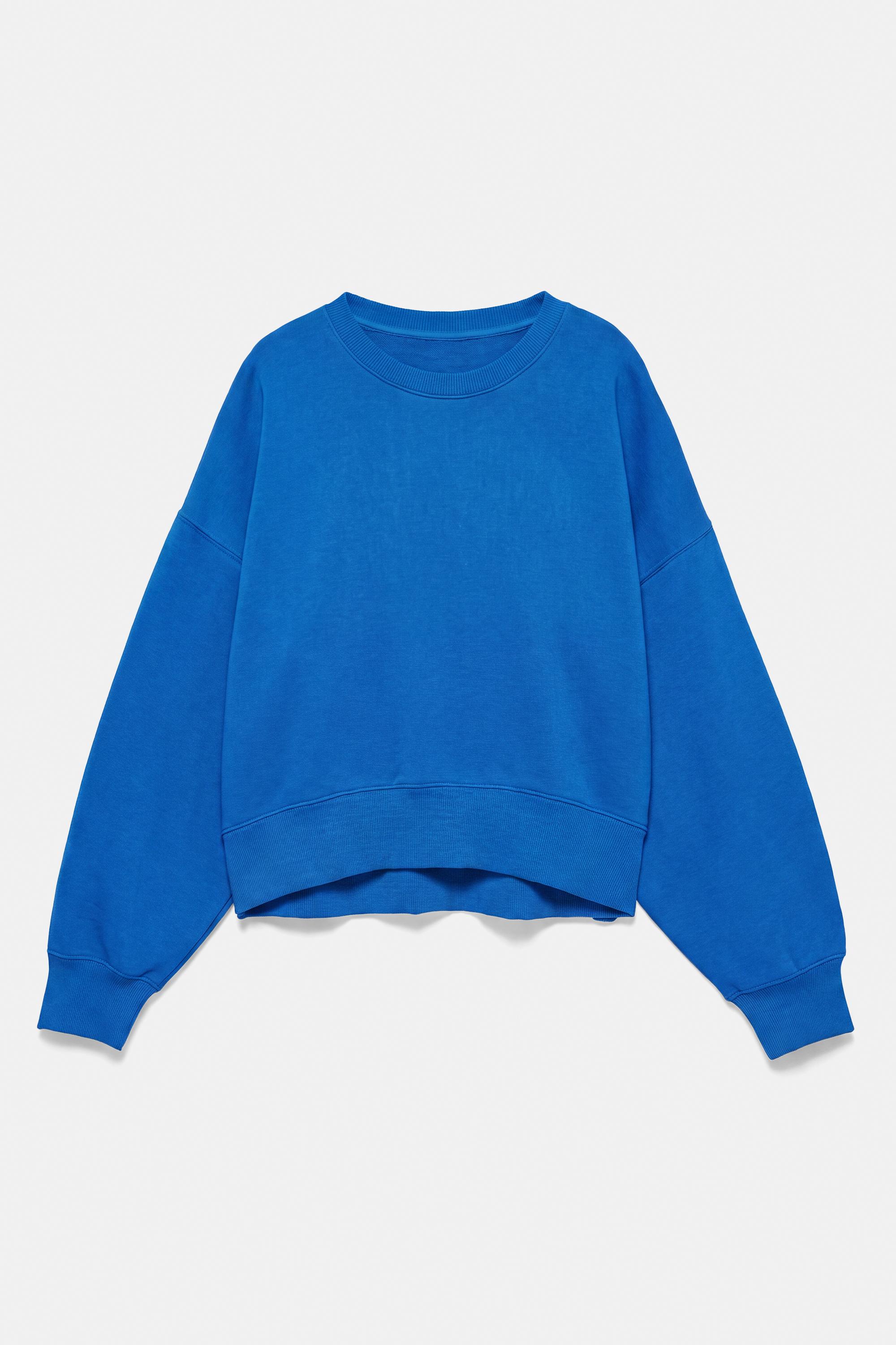 Round neck sweatshirt — Deep blue (alternate view)