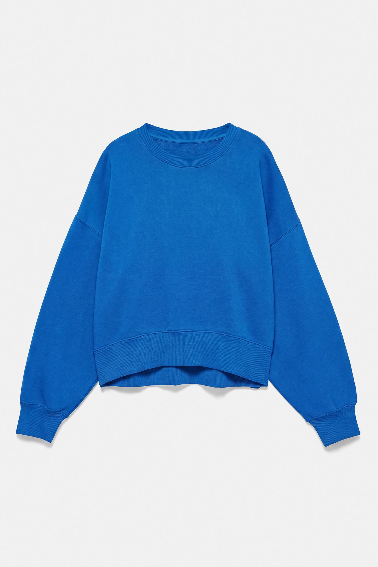 Round neck sweatshirt — Deep blue