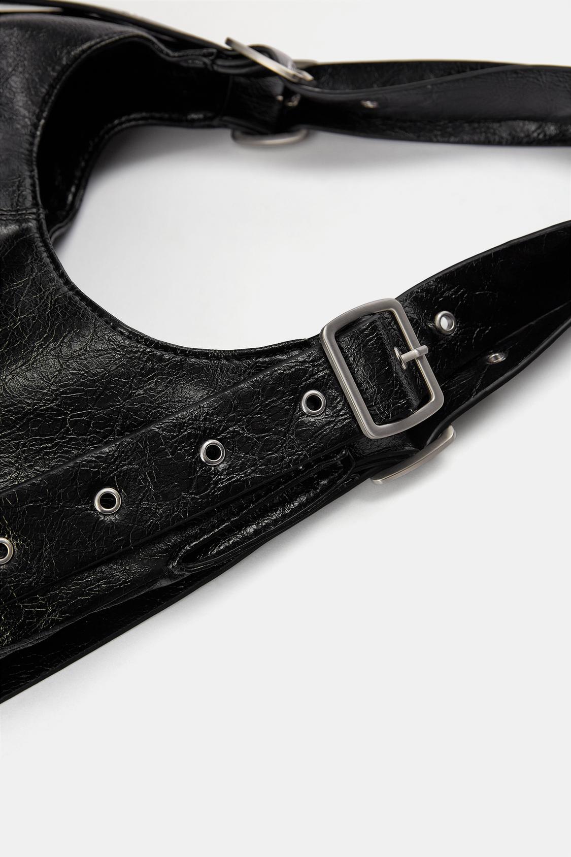 Buckled creased-effect shopper bag - PULL&BEAR 