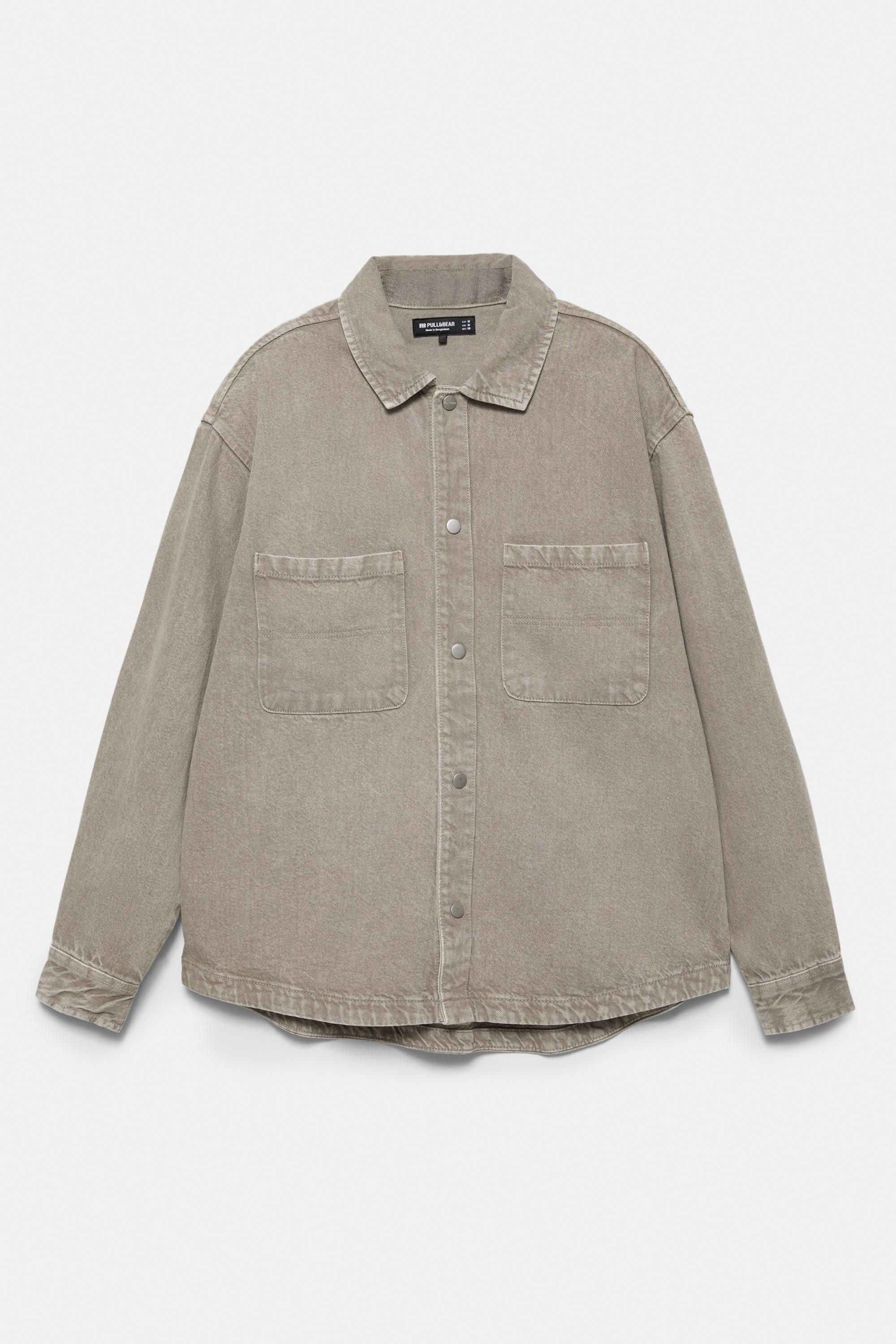 Soluk görünümlü jean gömlek - Görsel 6