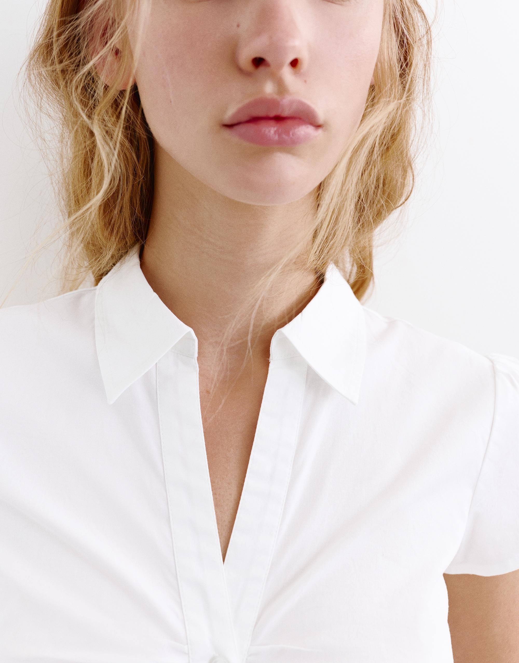Slim fit short sleeve shirt — White