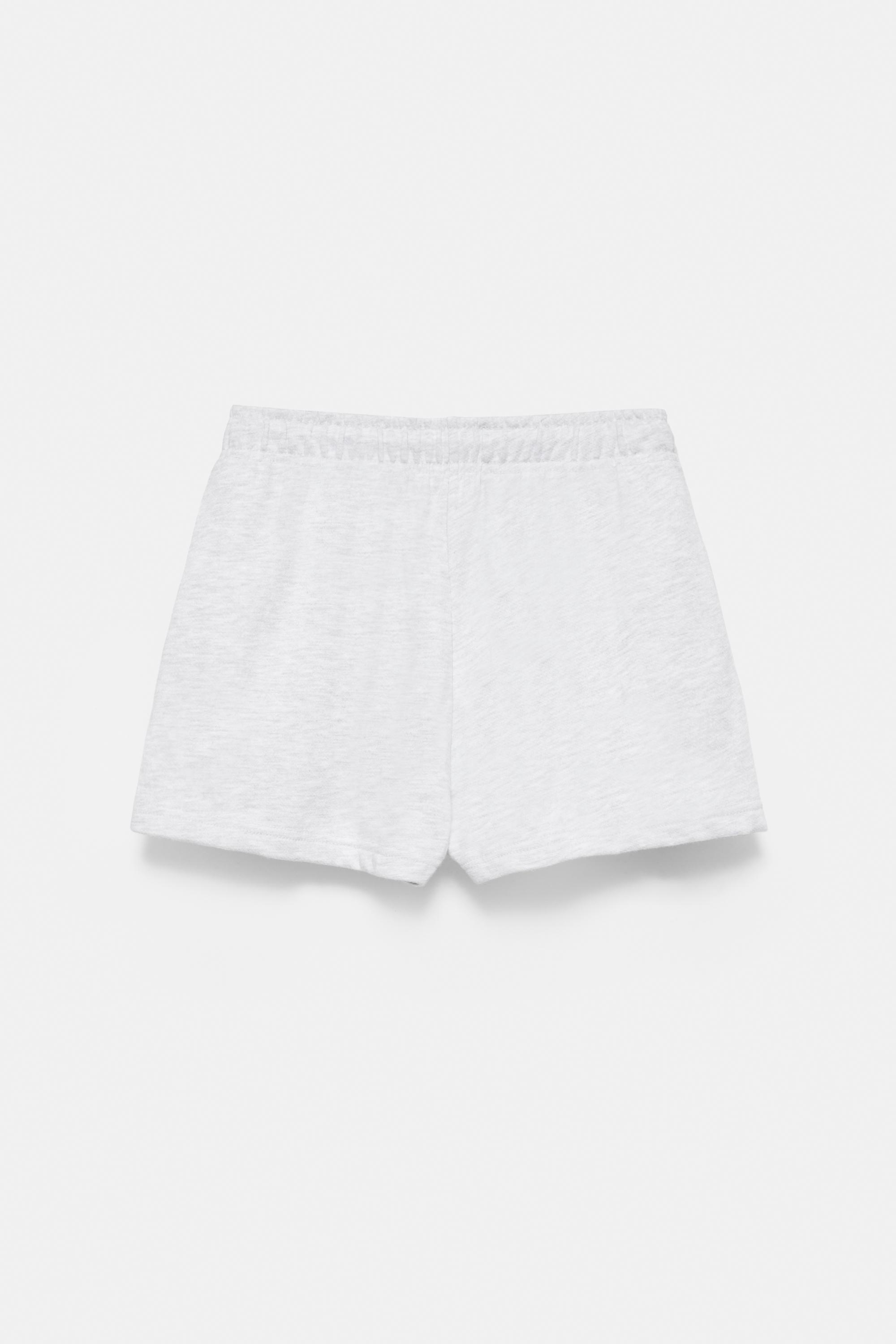 Sports shorts with elastic waist — Grey marl