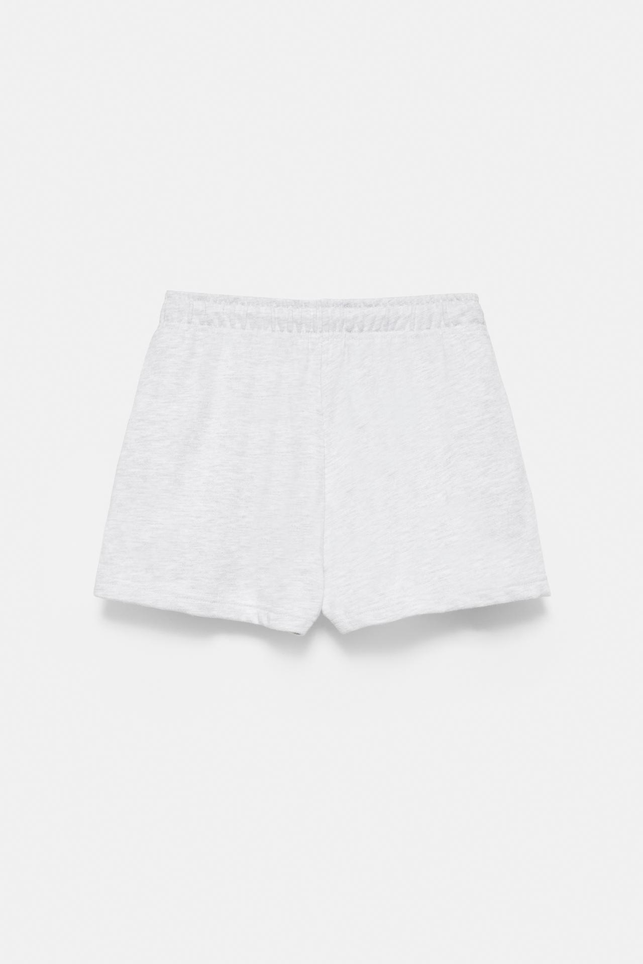 Sports shorts with elastic waist — Grey marl