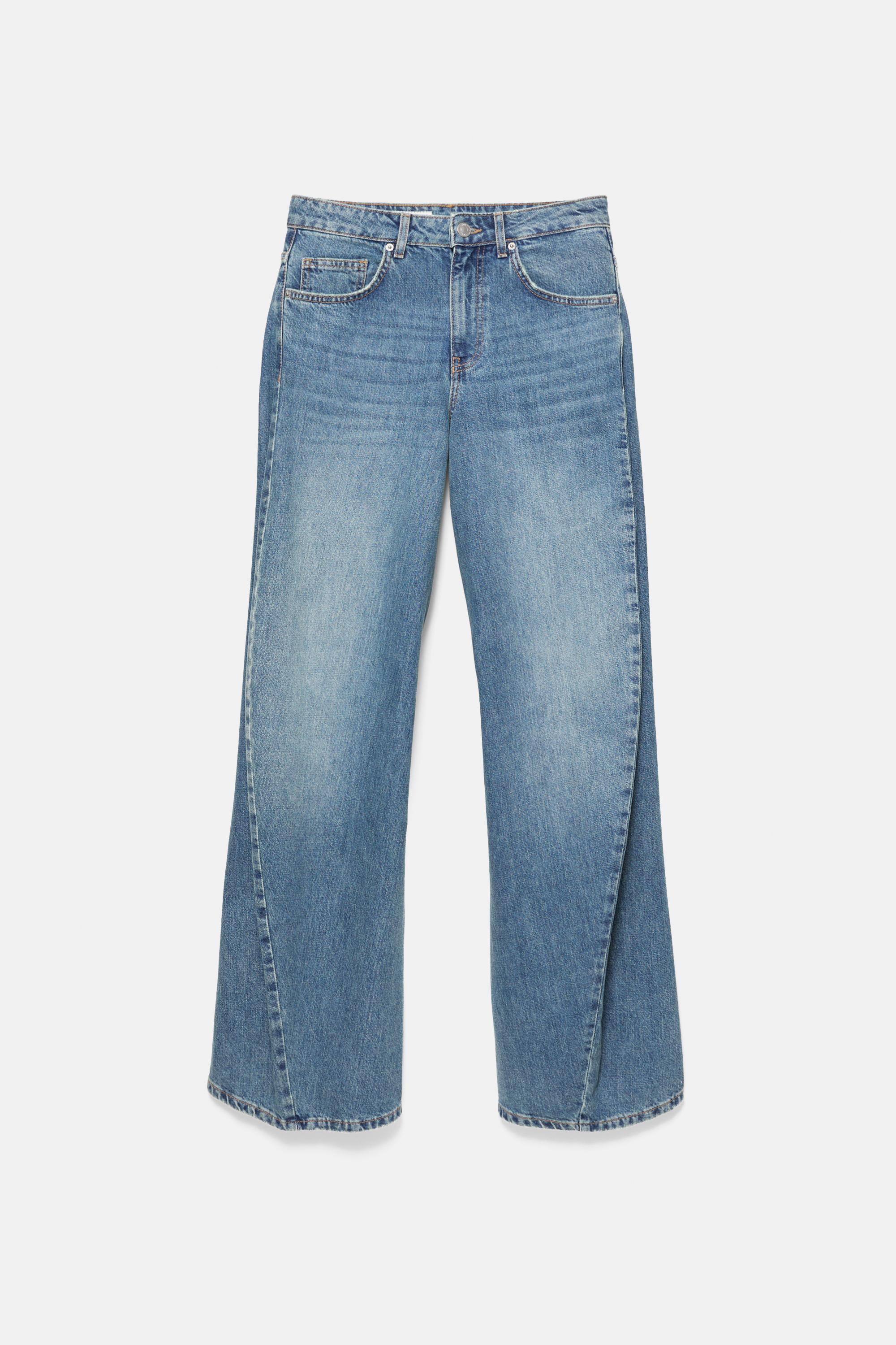 Pull&Bear Baggy balon dikişli jean görsel 3
