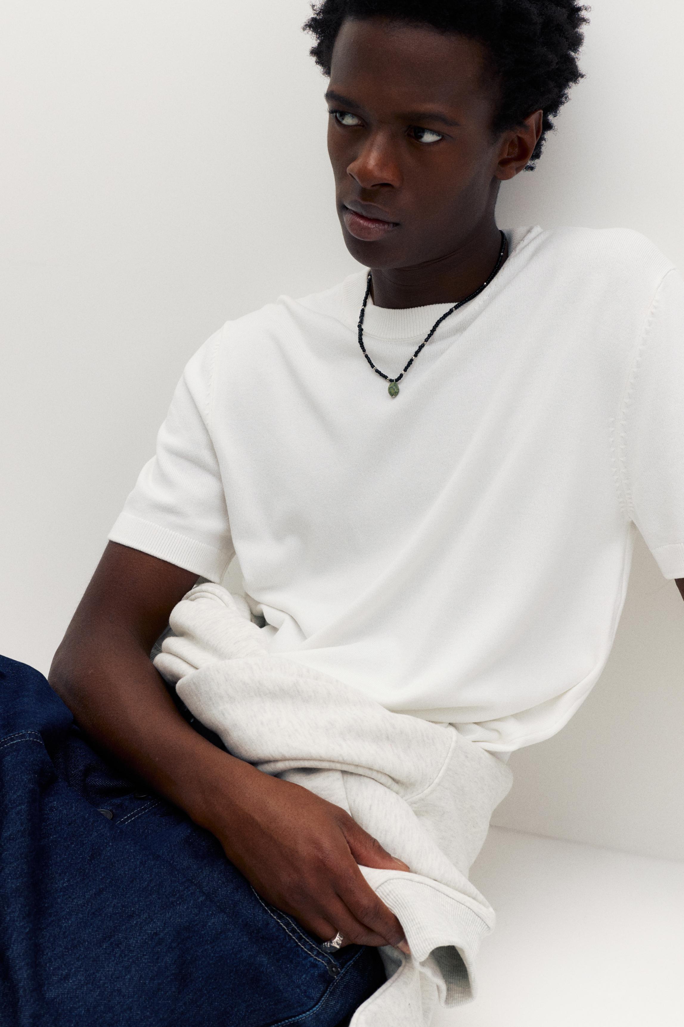 Short sleeve jumper — Off white