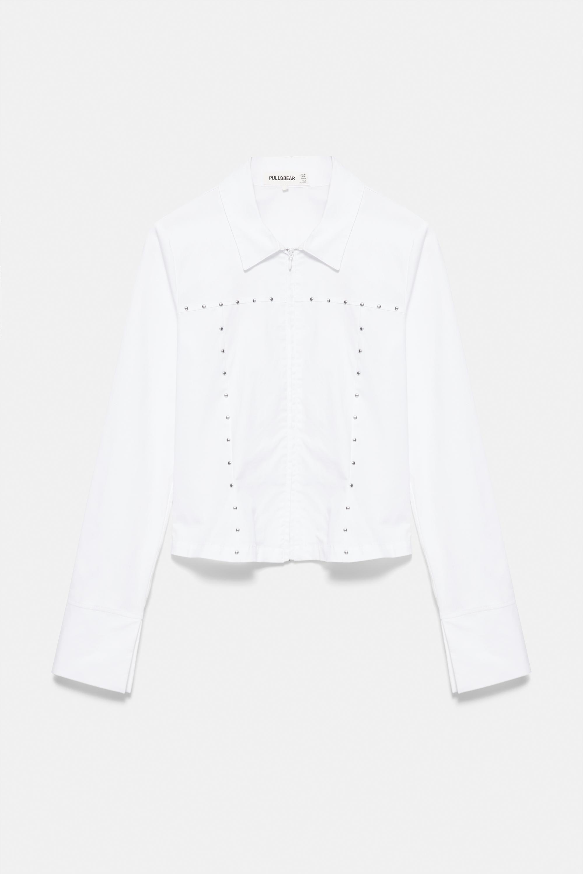 Pull&Bear Zımbalı fermuarlı gömlek