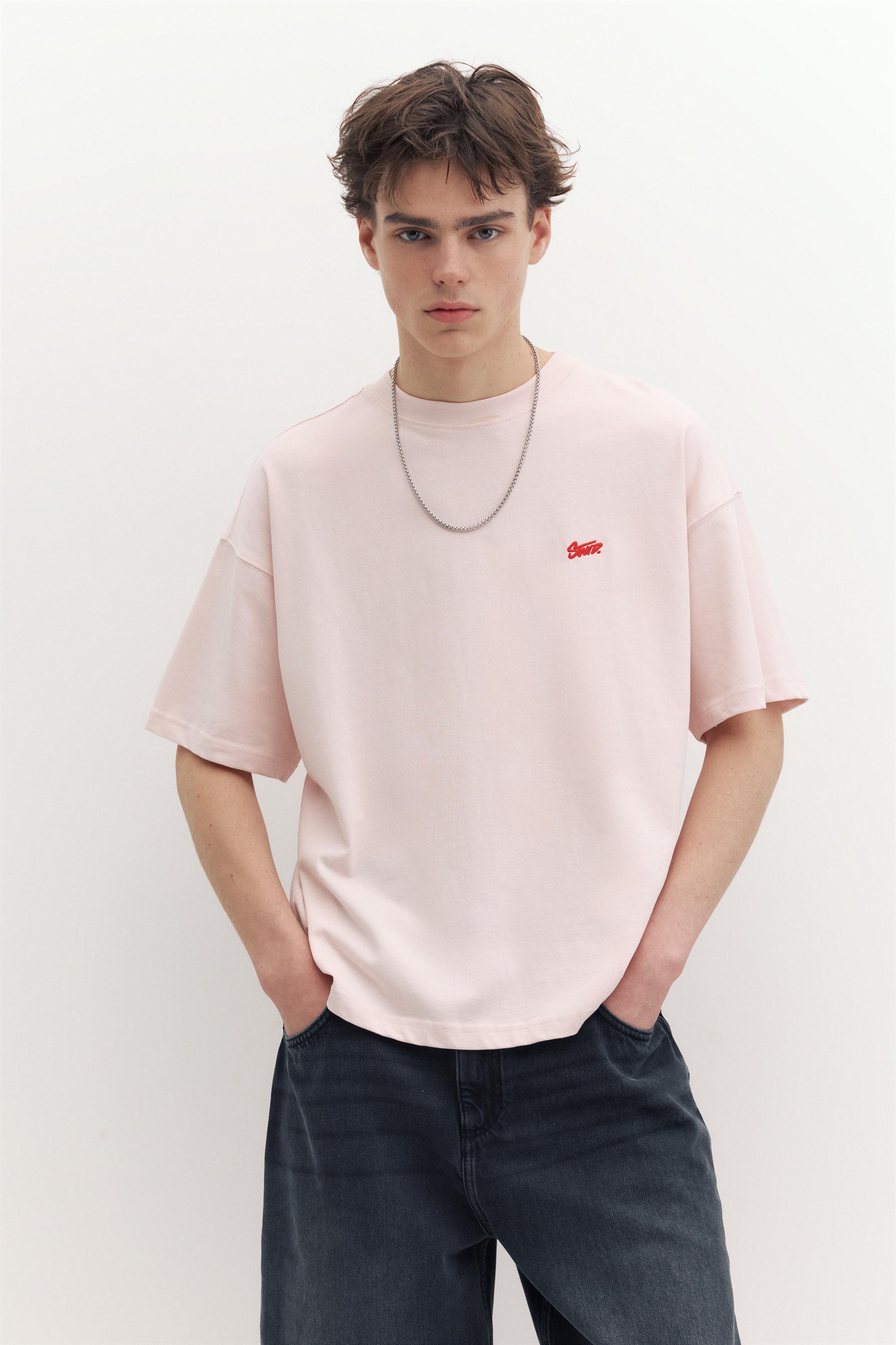 STWD logo boxy T-shirt — Pink