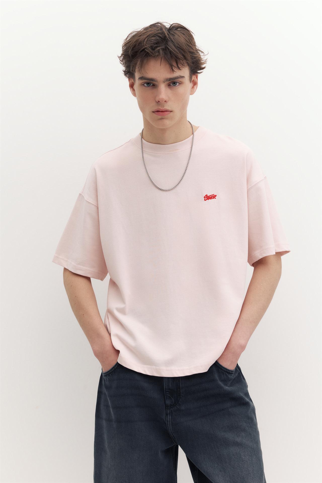 STWD logo boxy T-shirt — Pink