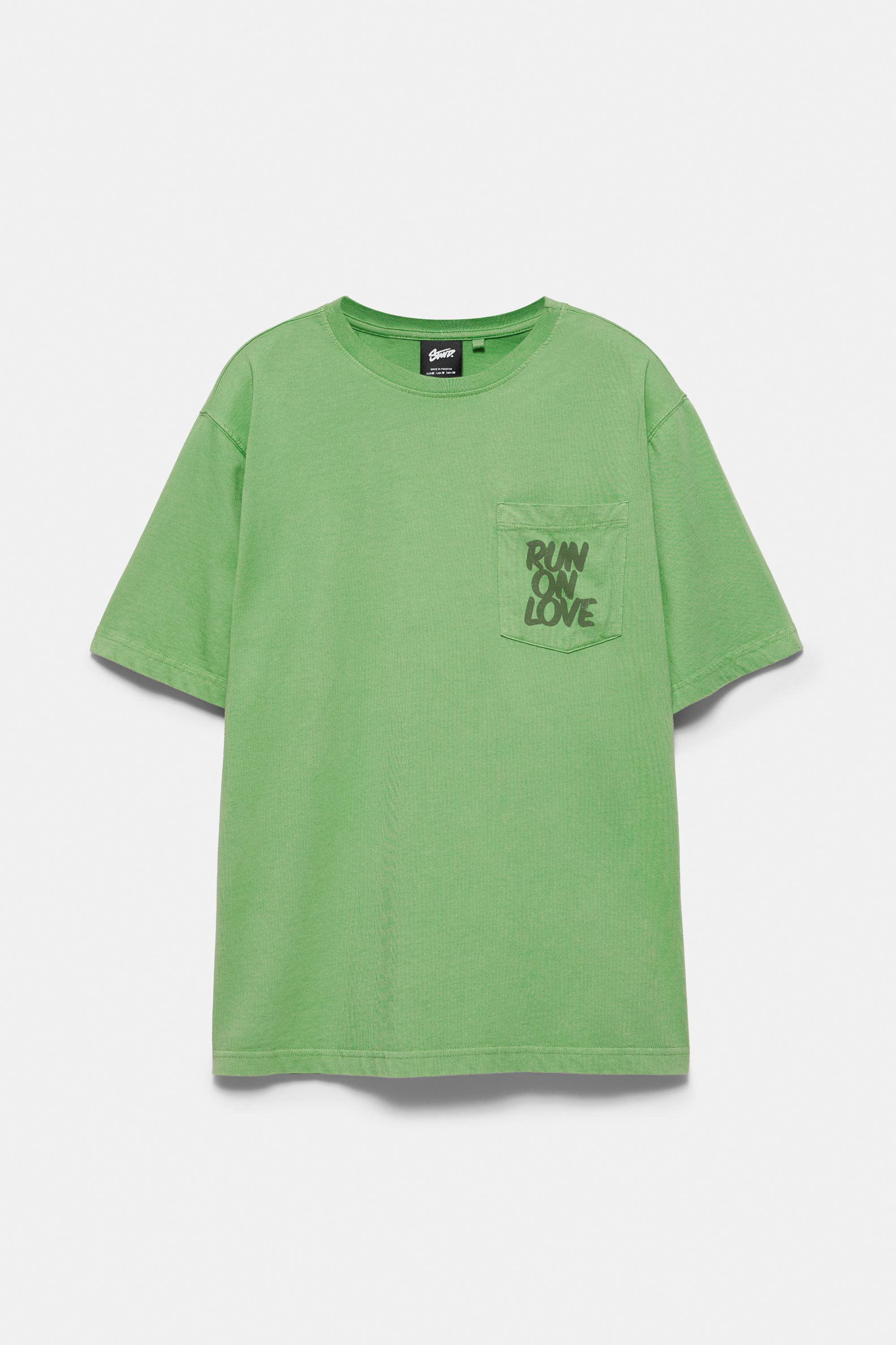 Regular fit graphic pocket T-shirt — Green
