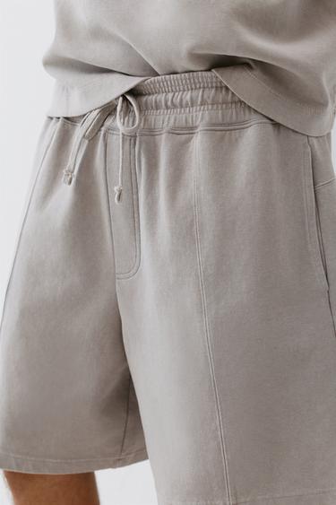 Interlock jogger Bermuda shorts — Grey marl 3