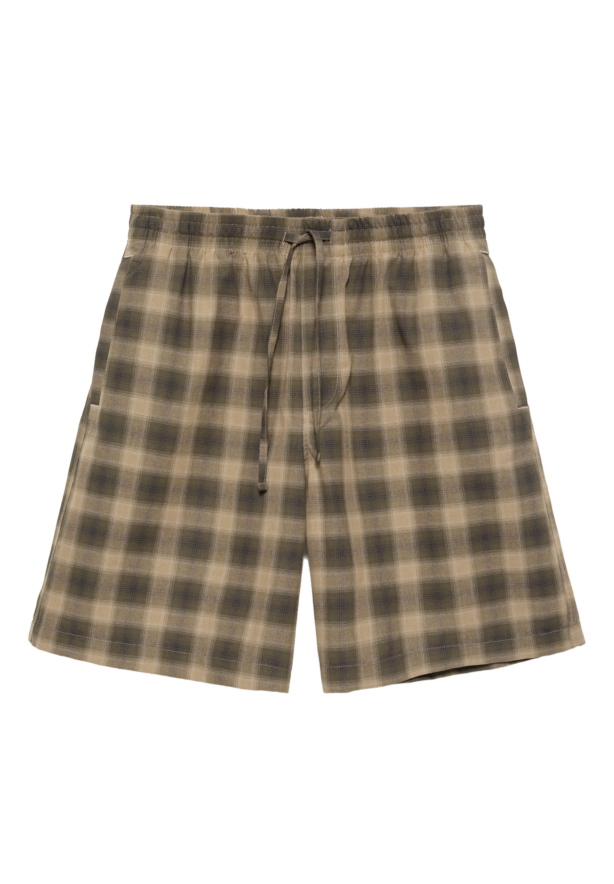 Kareli jogger bermuda şort - Görsel 5