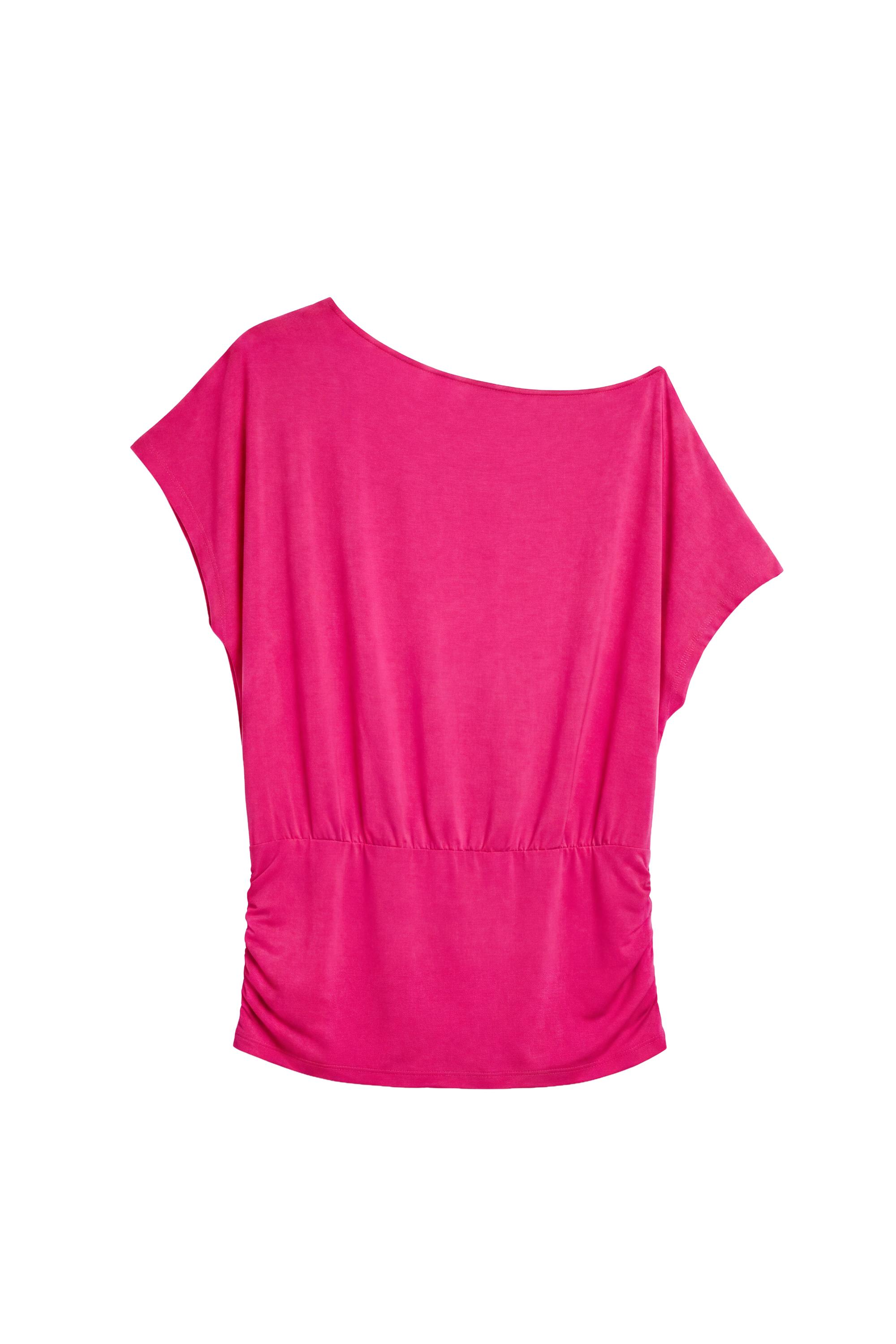 Camiseta asimétrica fajín