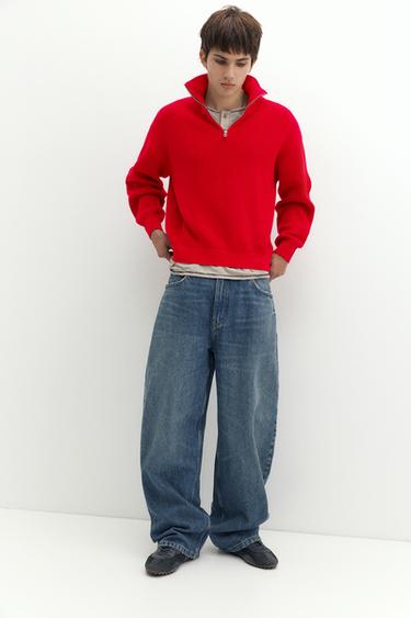 Quarter-zip jumper — Red 5