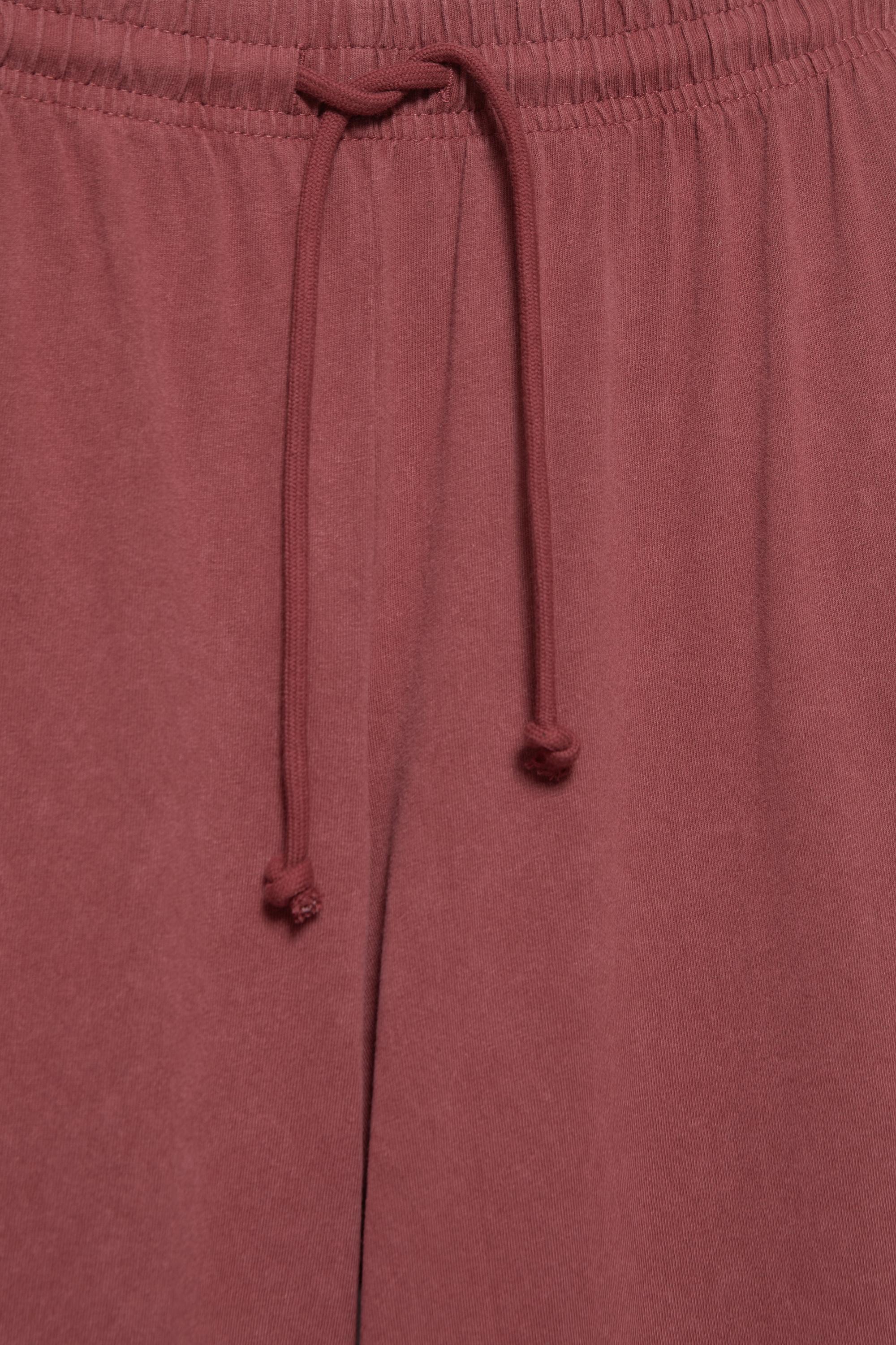 Wide-leg star trousers — Maroon