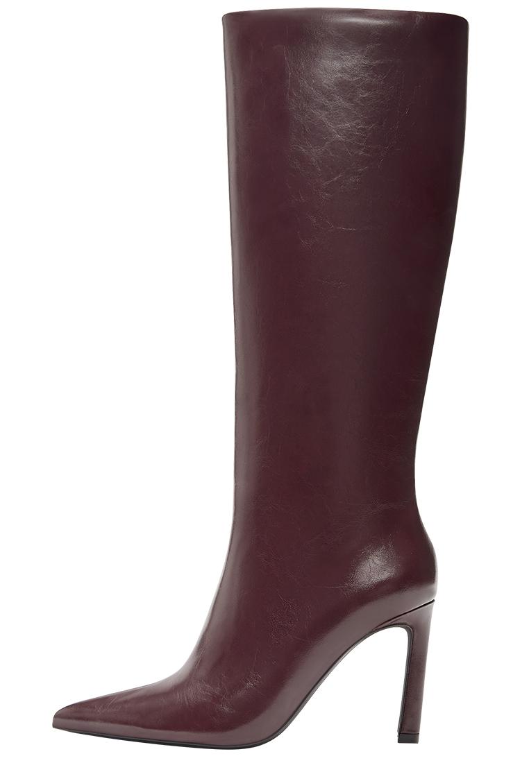 High-heel boots — Burgundy