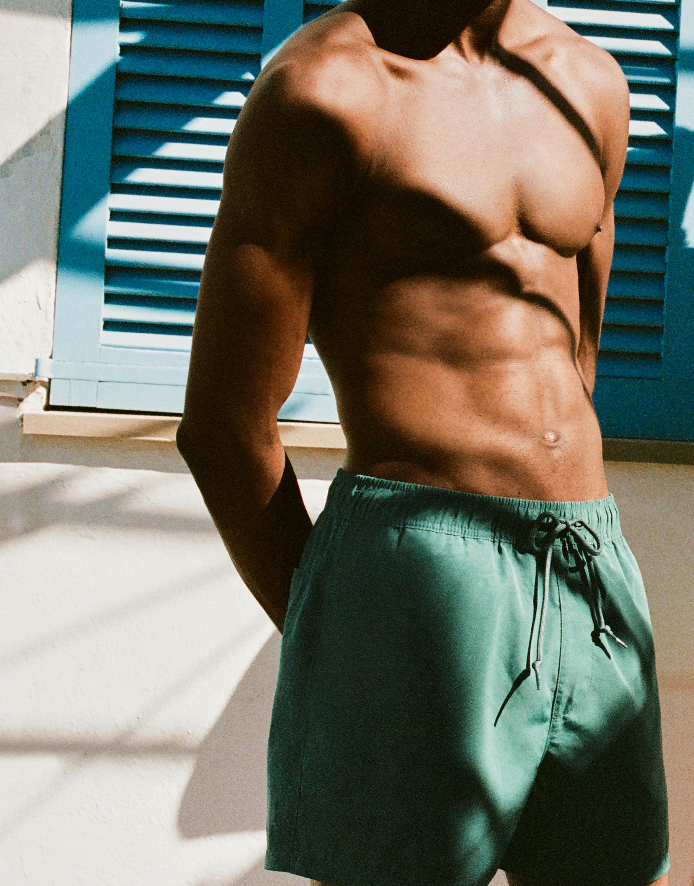 Basic swimming trunks — Green