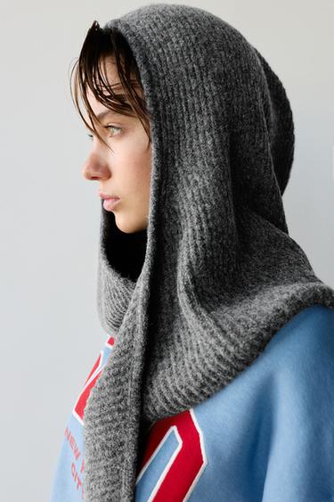 Balaclava with scarf — Anthracite grey 2