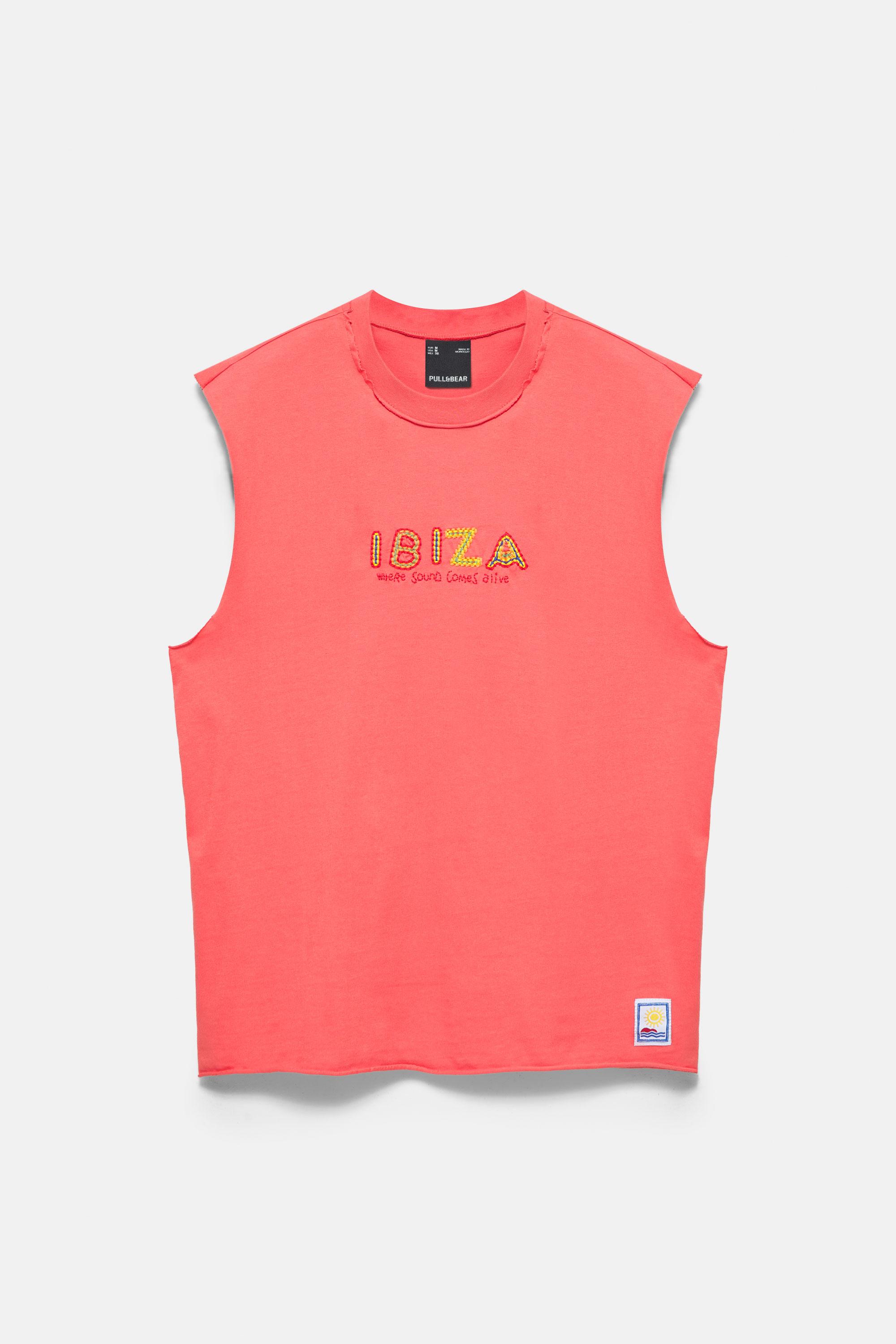 Boxy Ibiza vest top — Salmon pink