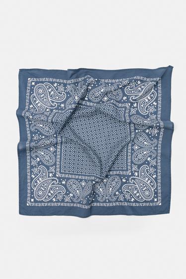 Paisley print Bandana — Blue 1