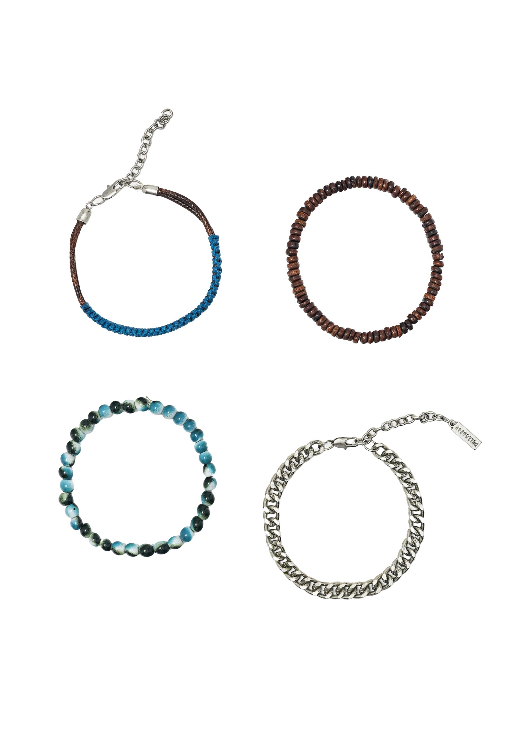 4-pack of bead and chain bracelets — Others
