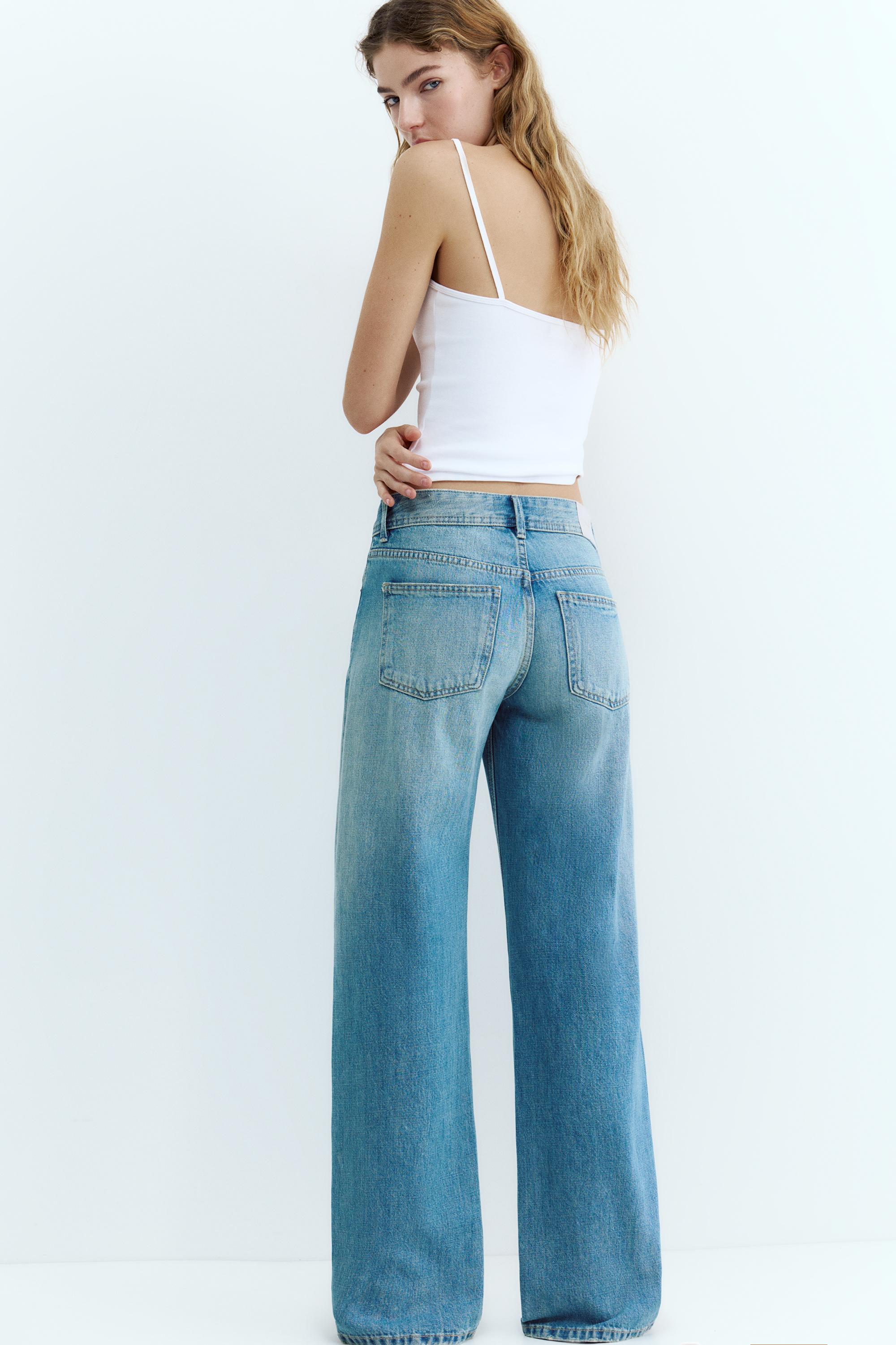 Low-rise straight-leg jeans — Indigo