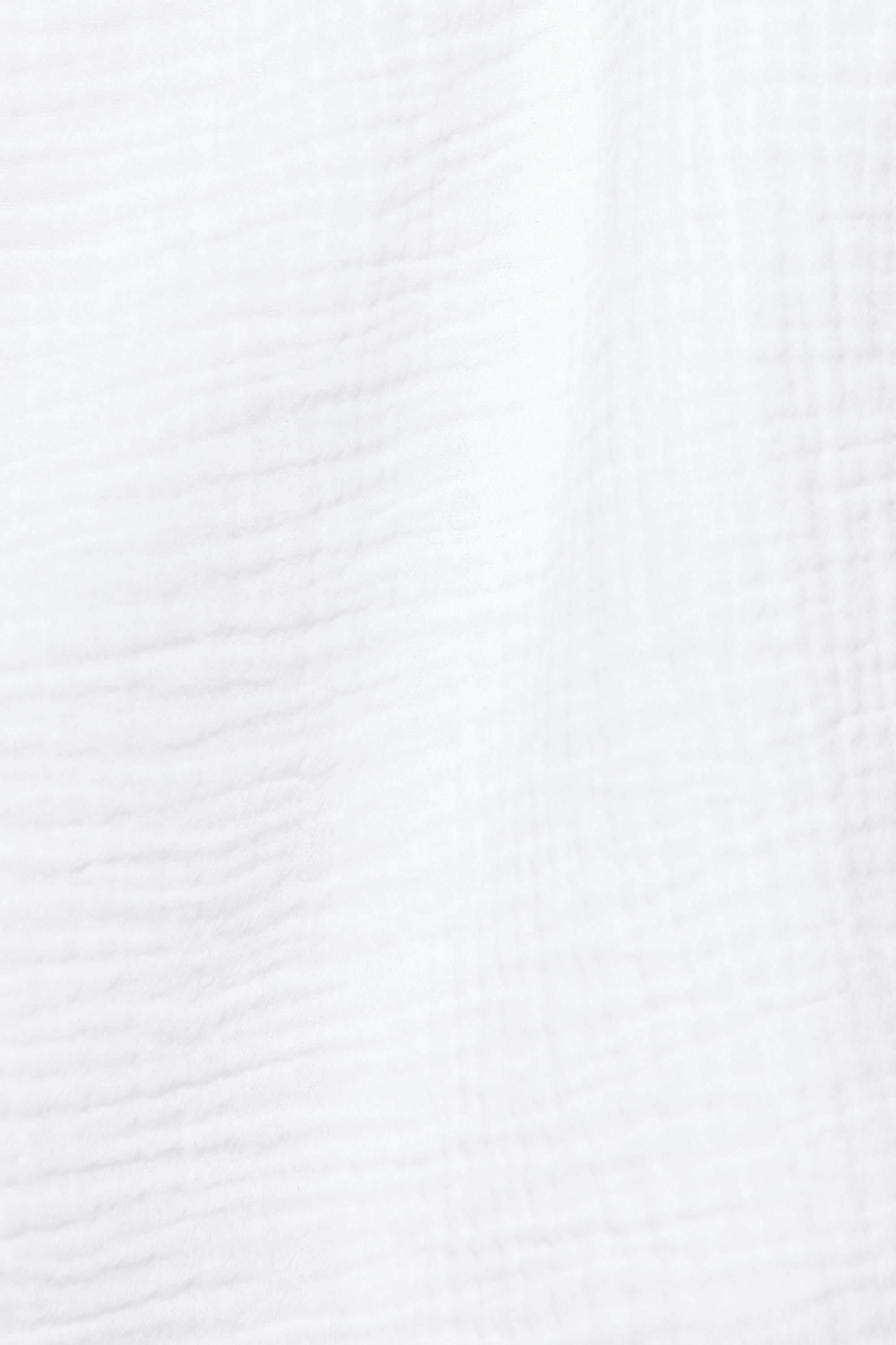 Short sleeve crepe shirt — White
